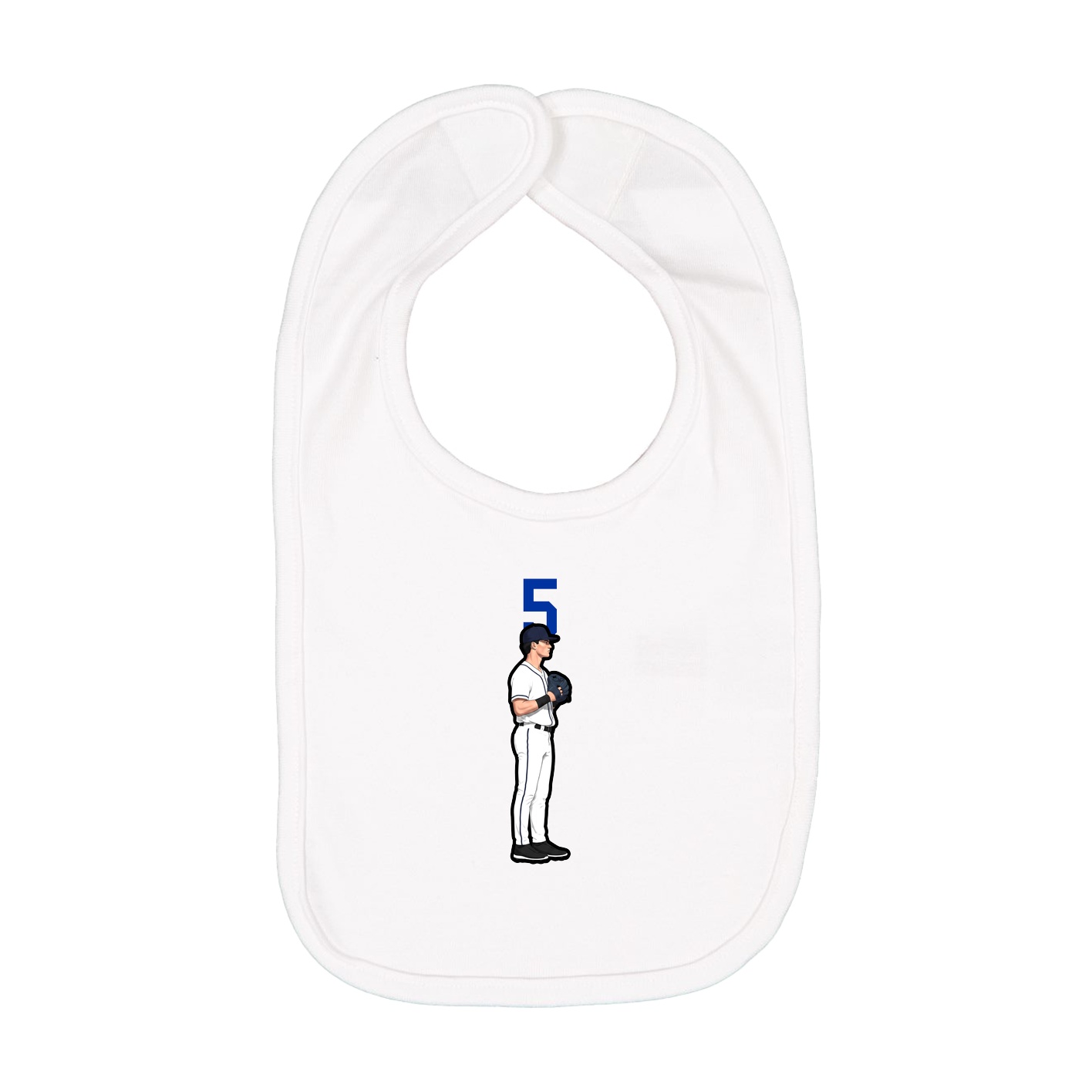 Infant Bib — Number Top in White