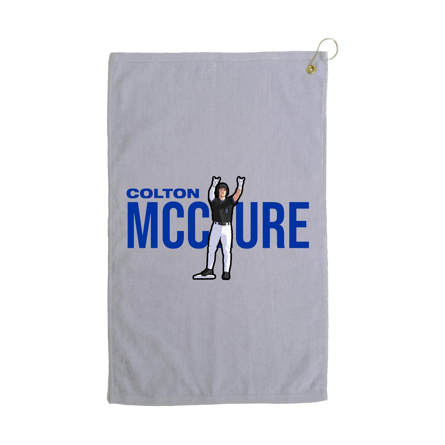 Golf Towel — Player Name in Grey