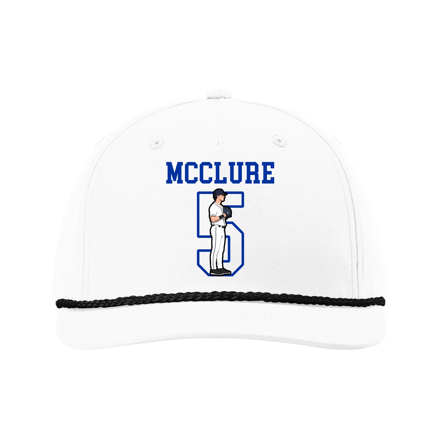 Five-Panel Classic Rope Cap — Shirsey in White