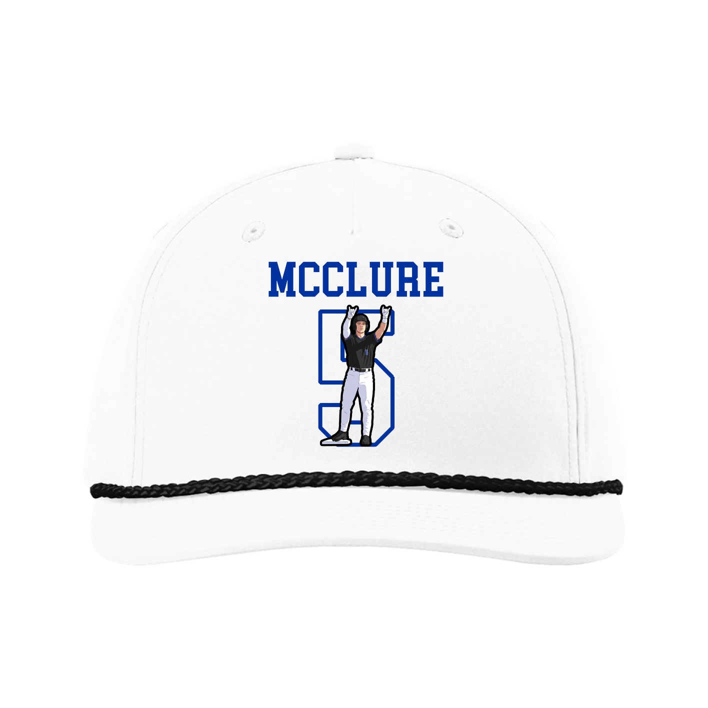 Five-Panel Classic Rope Cap — Shirsey in White