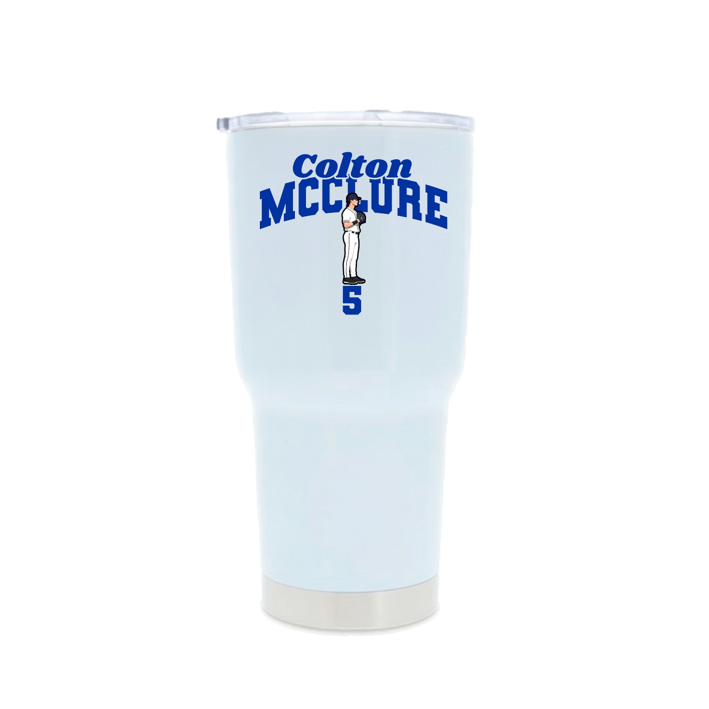 30oz Stainless Steel Tumbler — Signature Arch in White
