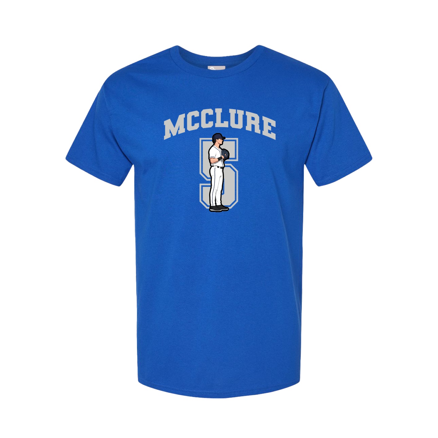 Youth Tee — Number in Royal