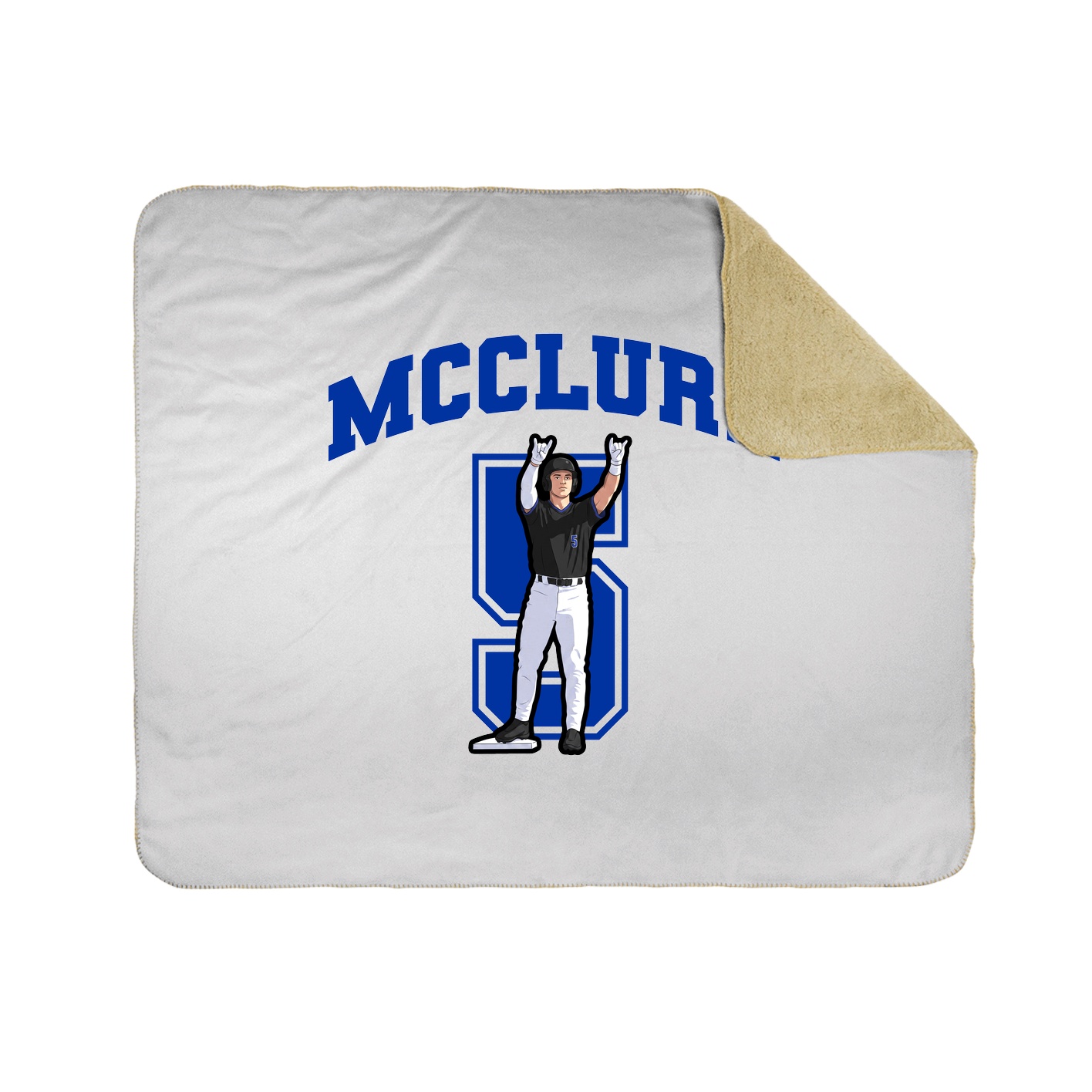 Throw Blanket — Number in White