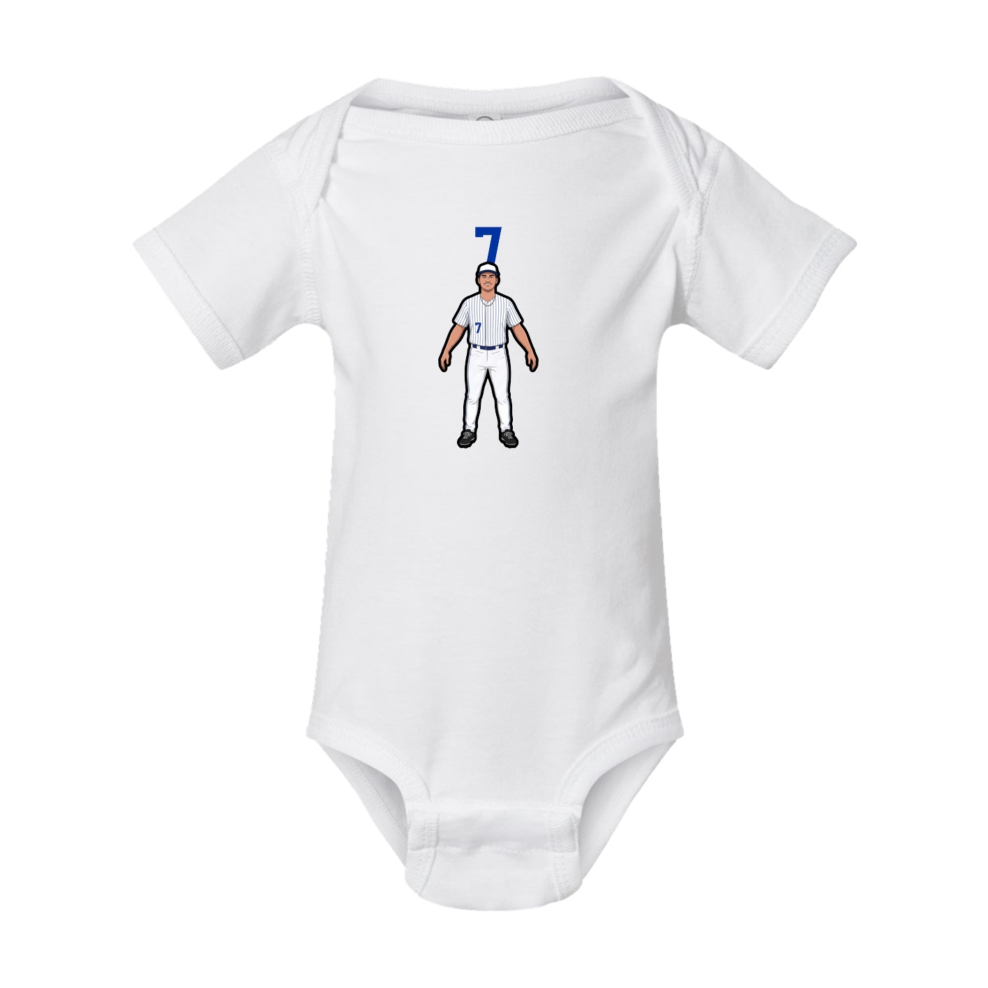 Baby Onesie — Number Top in White