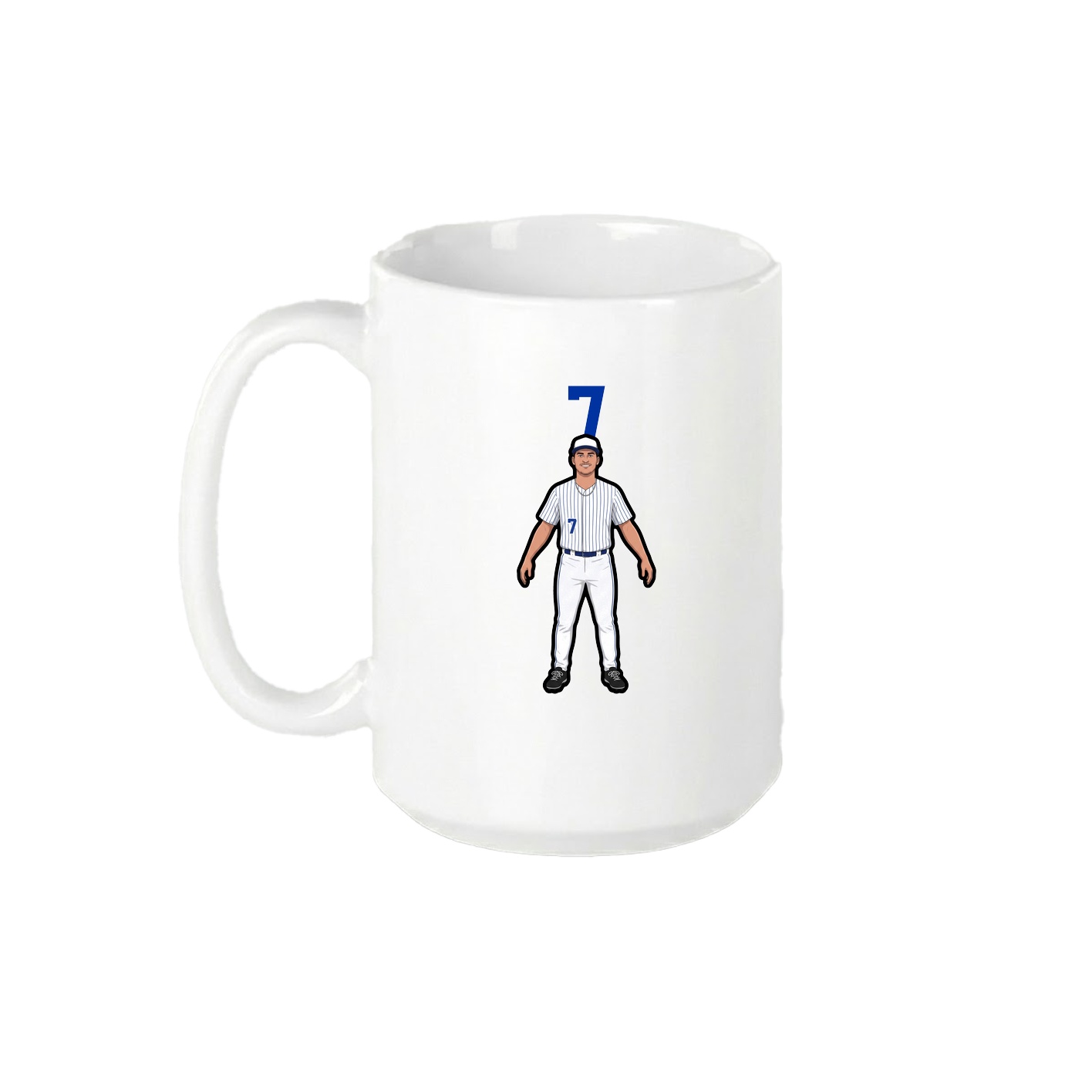 15oz Coffee Mug — Number Top in White