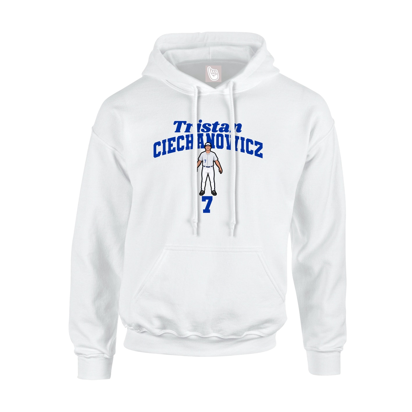 Youth Hoodie — Signature Arch in White
