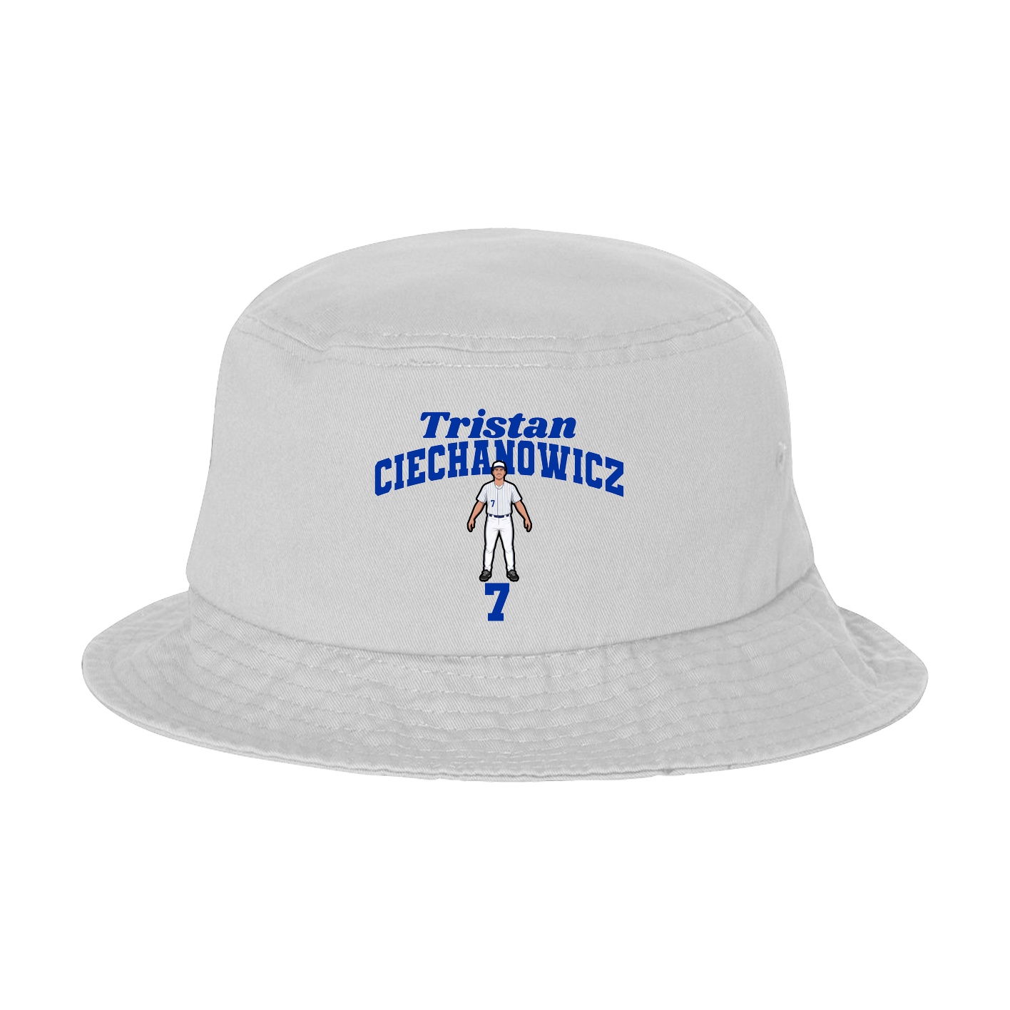 Bucket Cap — Signature Arch in White