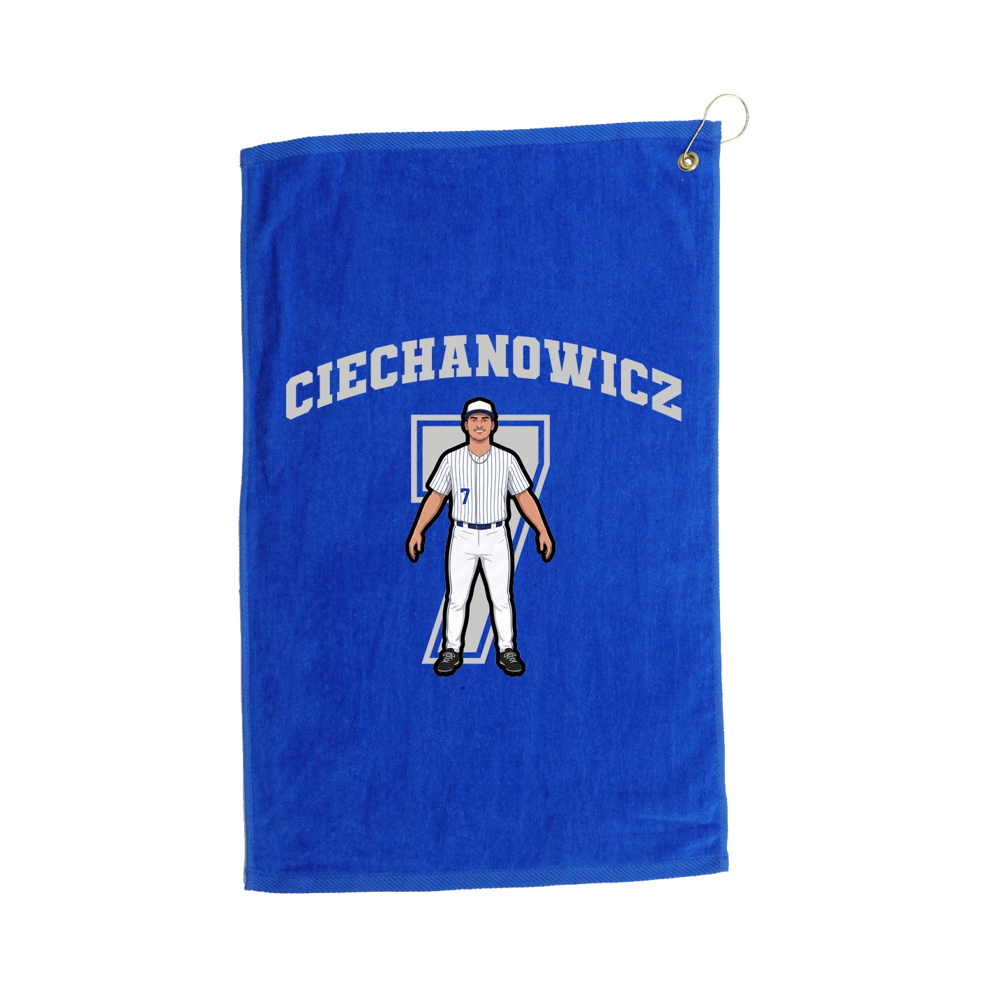 Golf Towel — Number in Royal