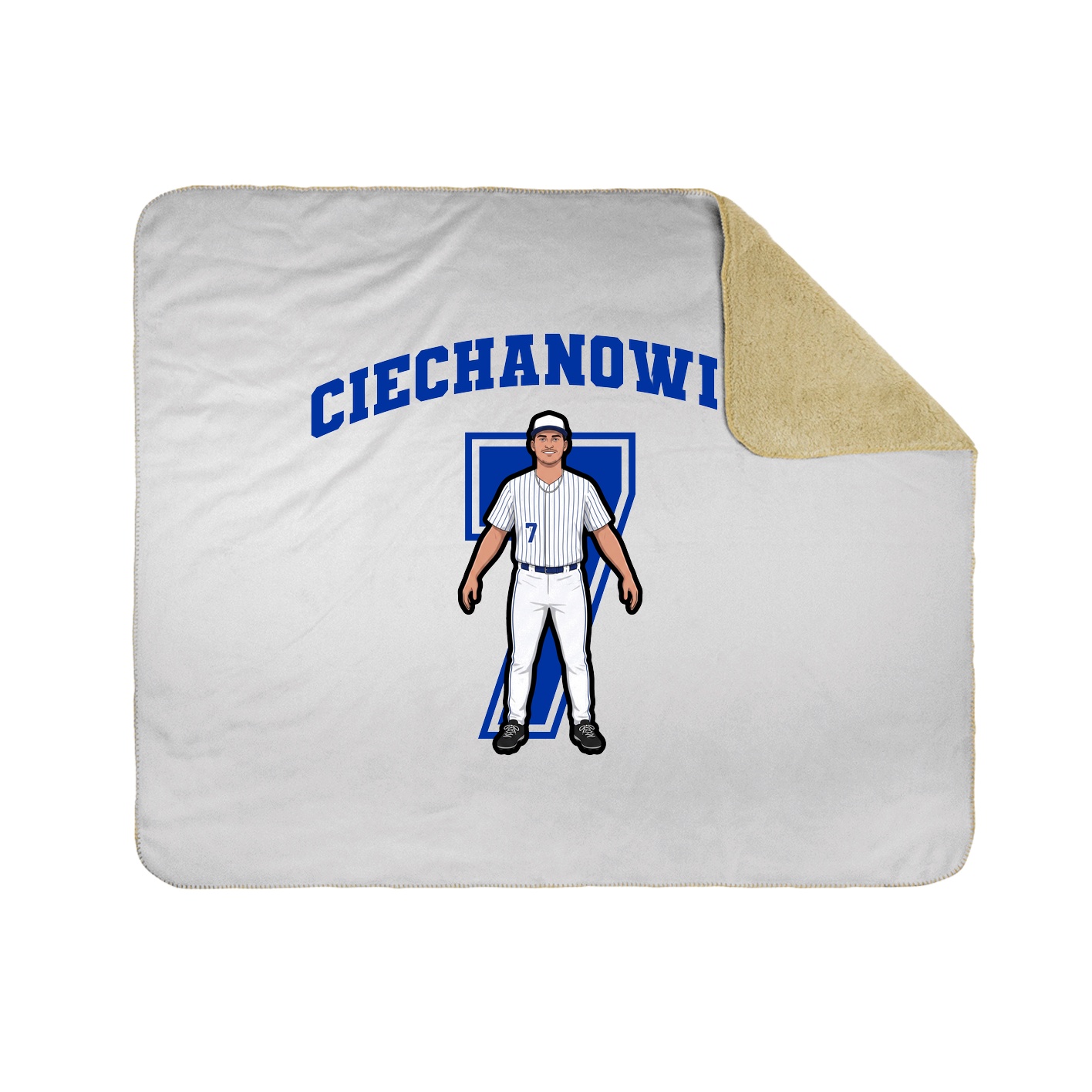 Throw Blanket — Number in White