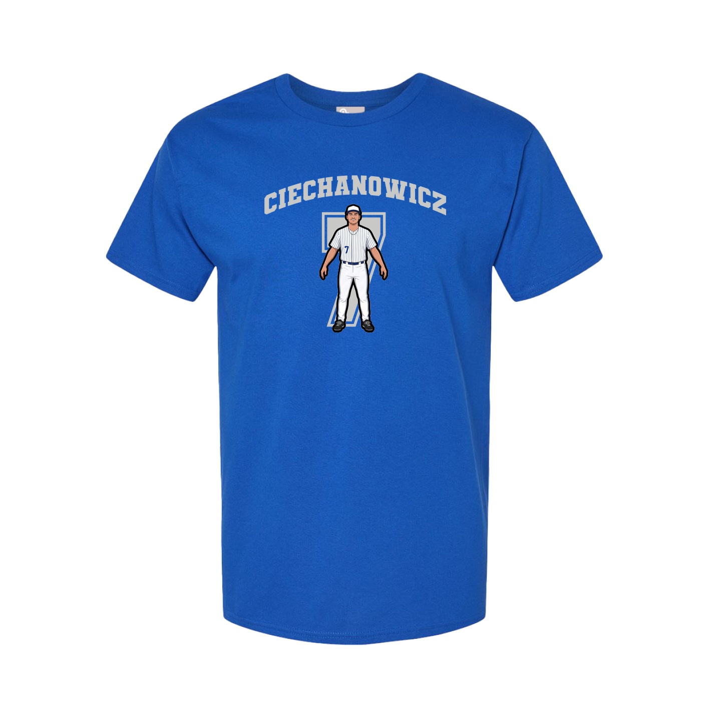 Youth Tee — Number in Royal