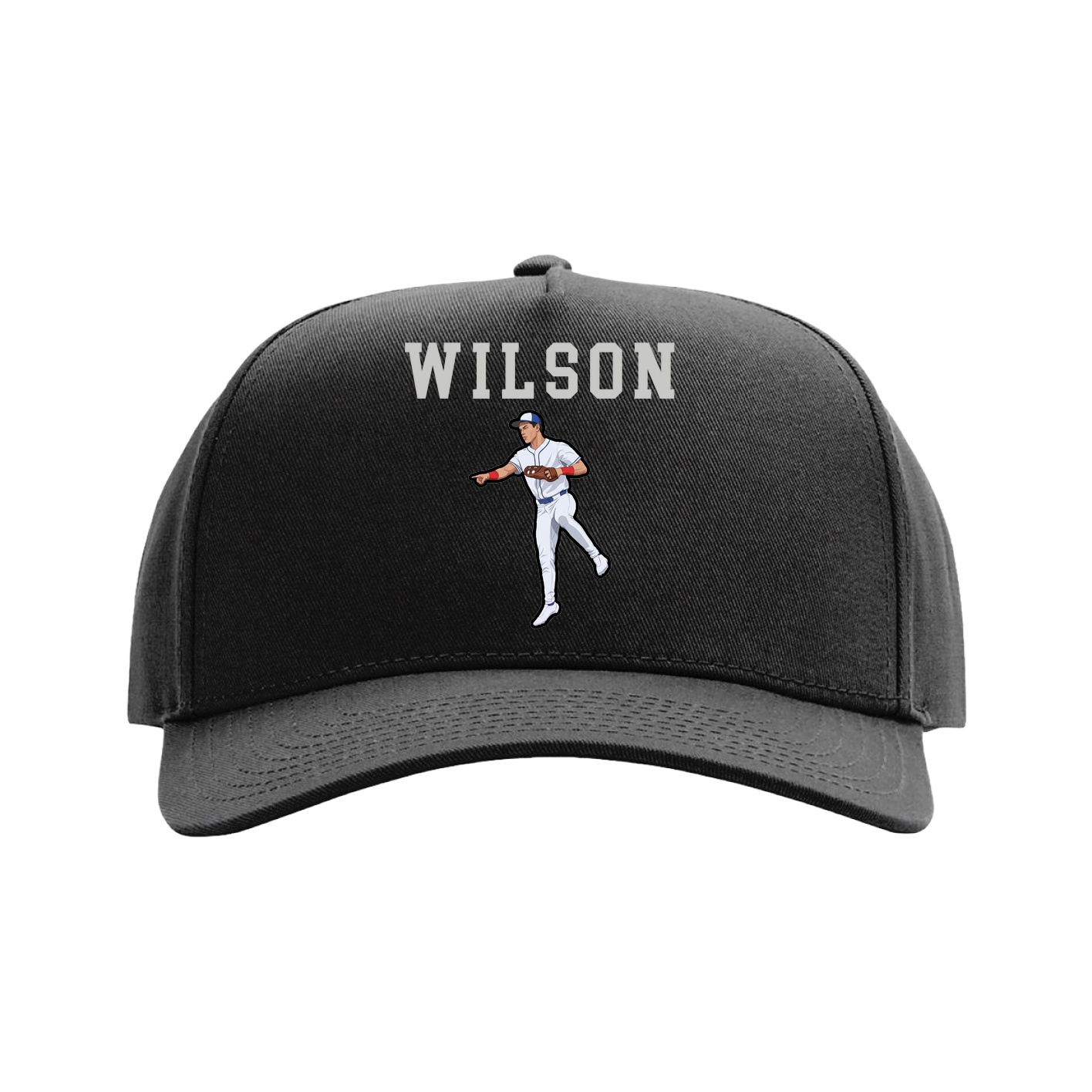 Full Fabric Five-Panel Champ Cap — Shirsey in Black