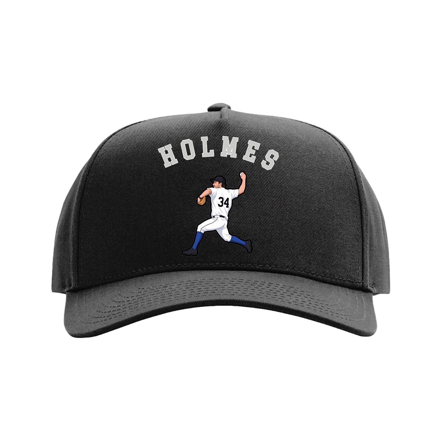 Full Fabric Five-Panel Champ Cap — Shirsey Arch in Black