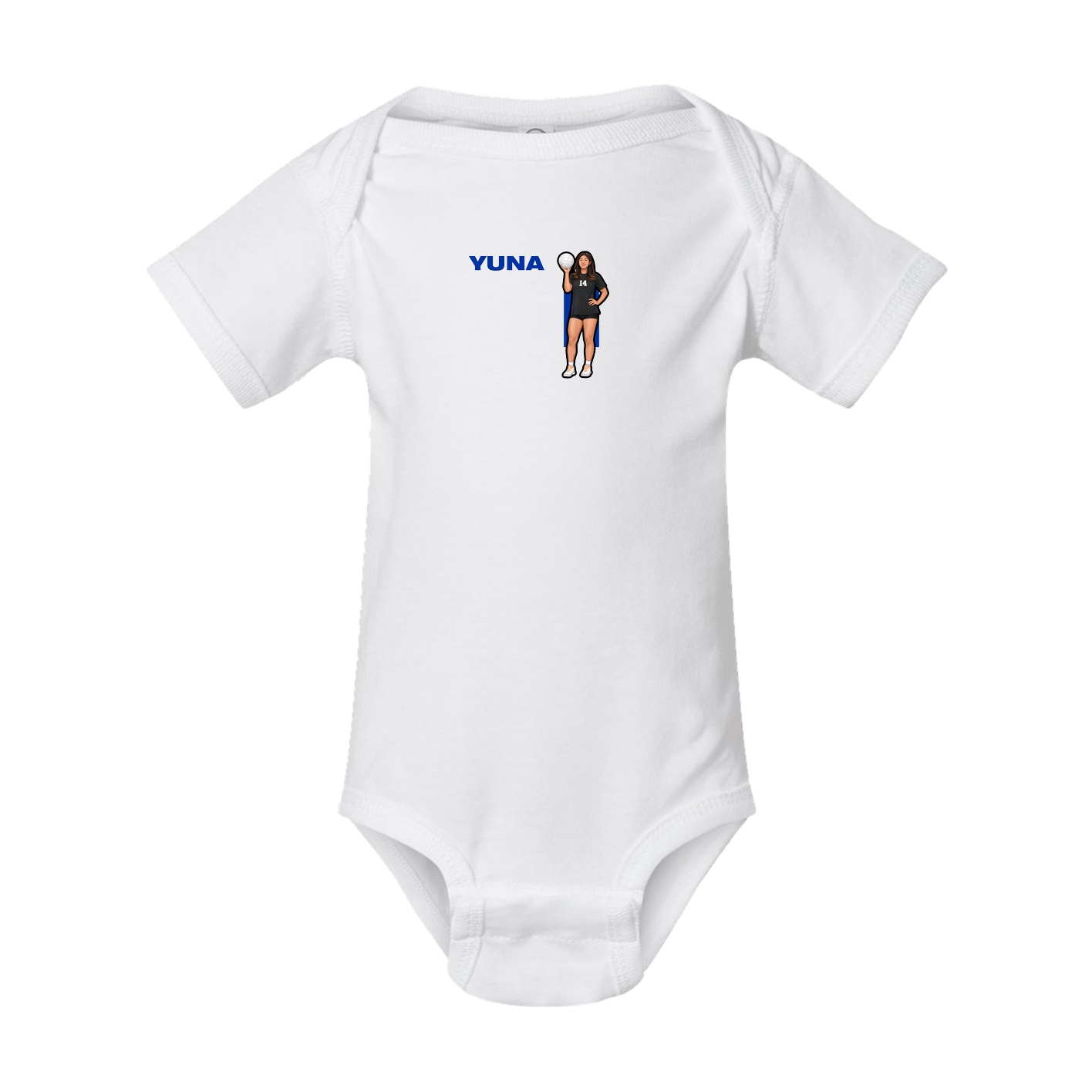 Baby Onesie — Player Name in White
