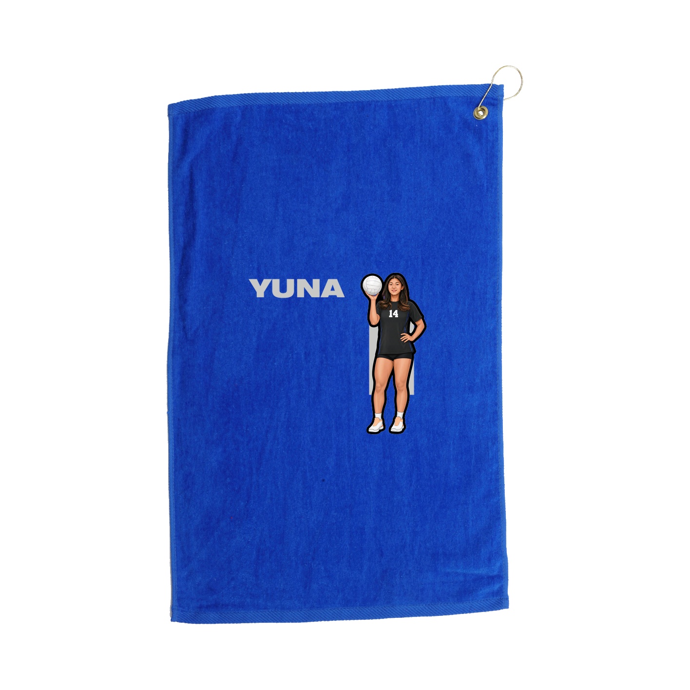 Golf Towel — Player Name in Royal