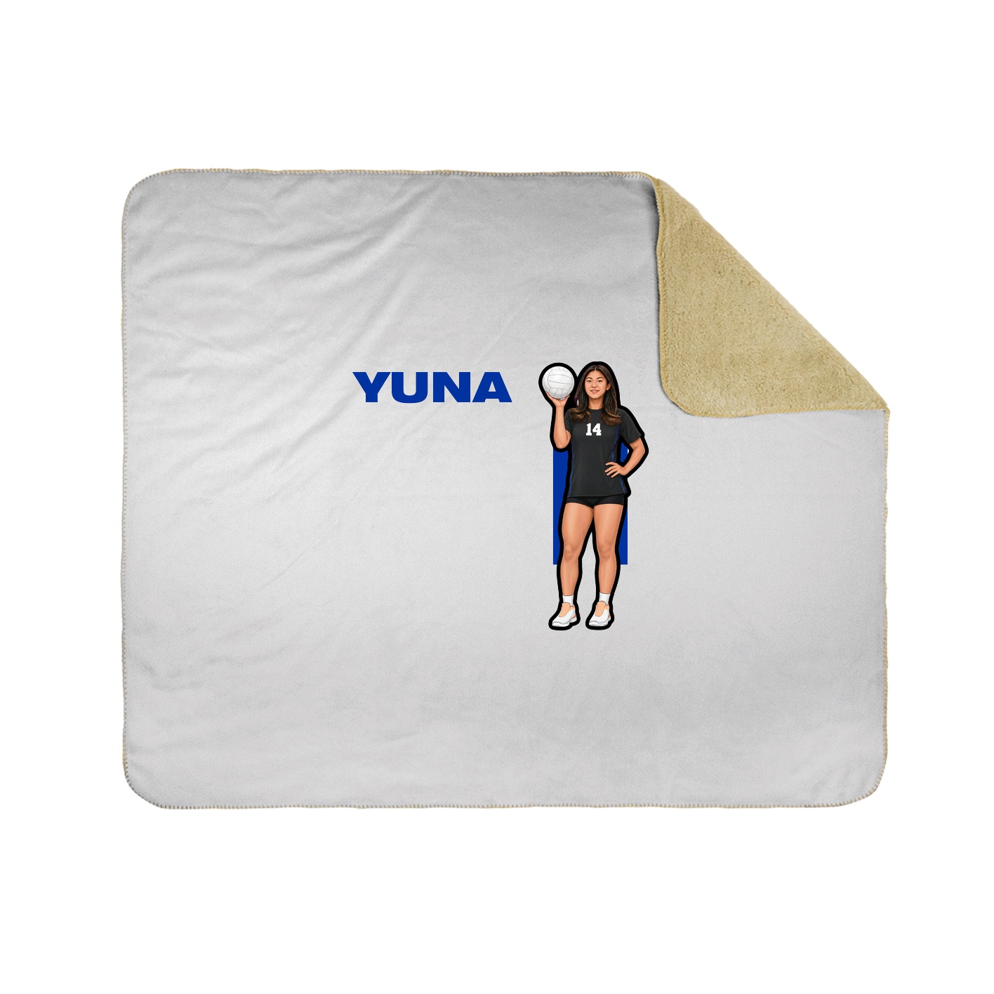 Throw Blanket — Player Name in White