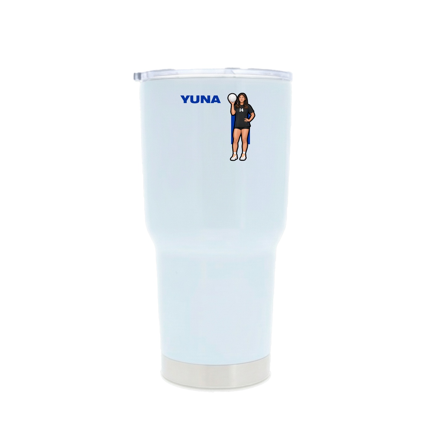 30oz Stainless Steel Tumbler — Player Name in White