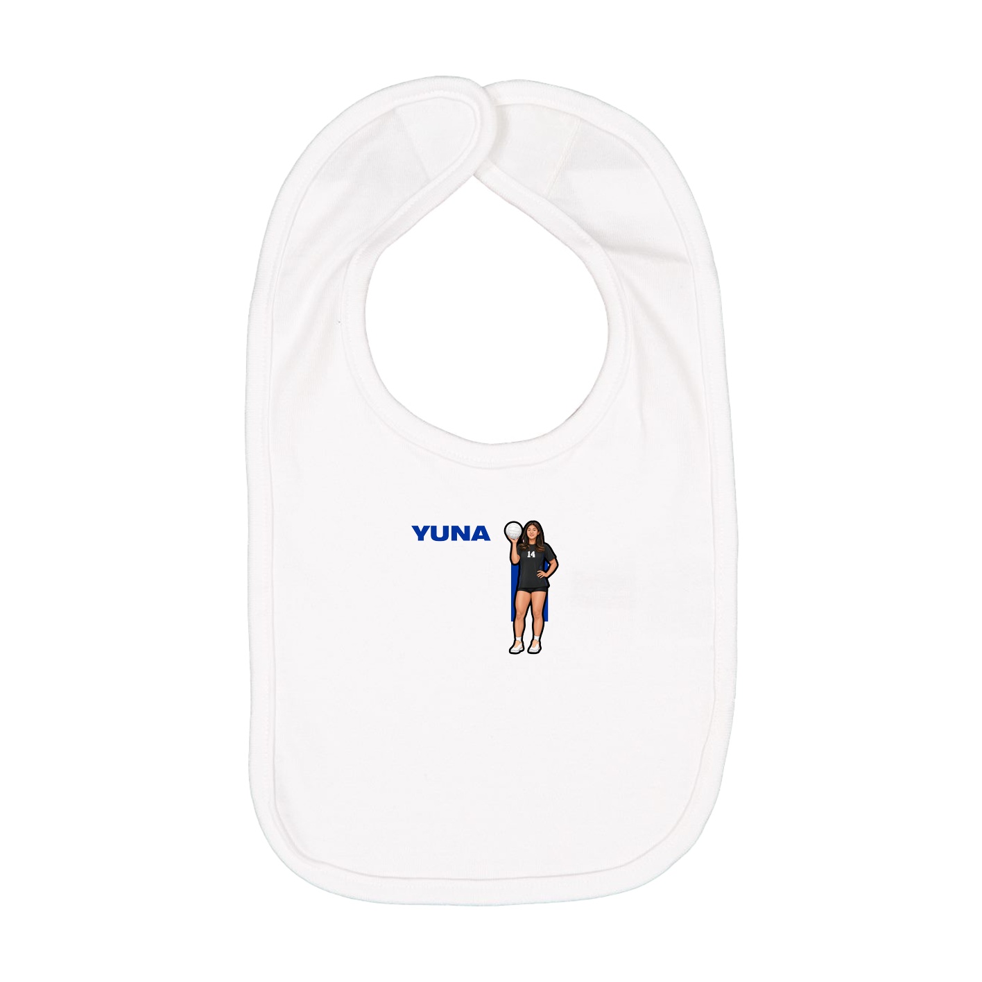Infant Bib — Player Name in White