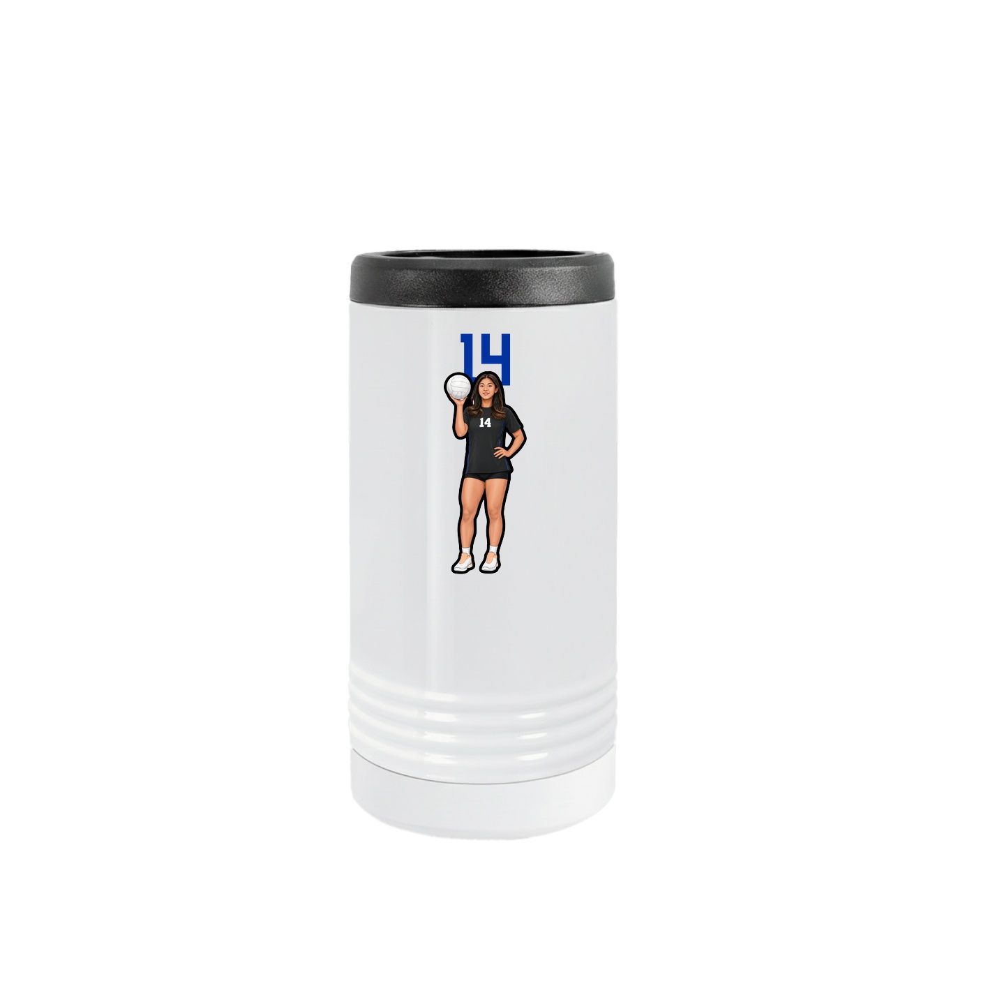 Slim Beverage Holder — Number Top in White
