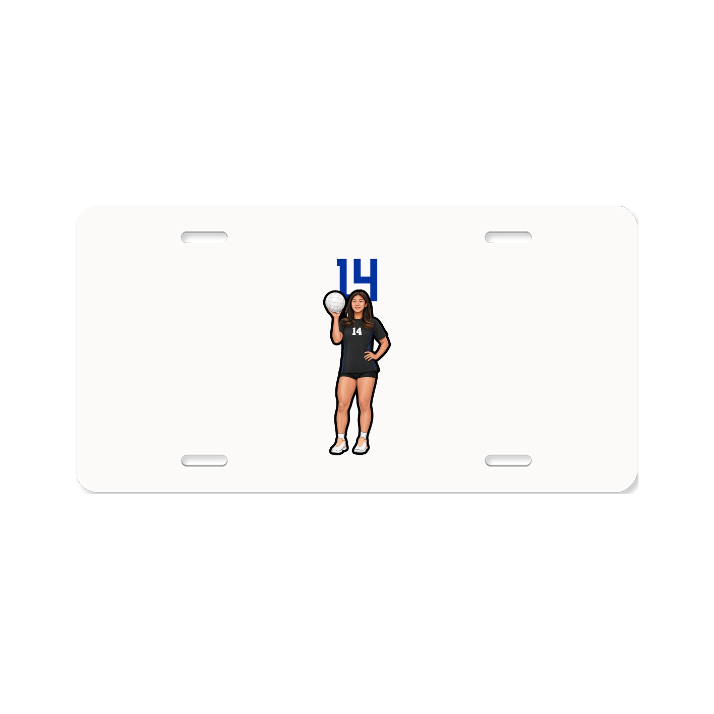 License Plate — Number Top in Classic