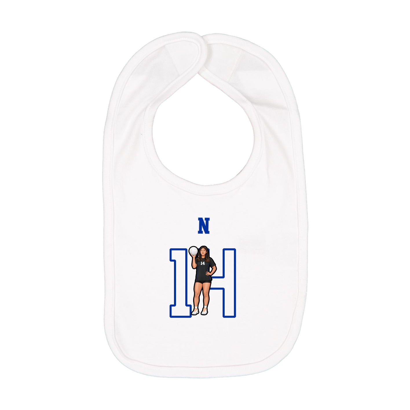 Infant Bib — Shirsey Arch in White