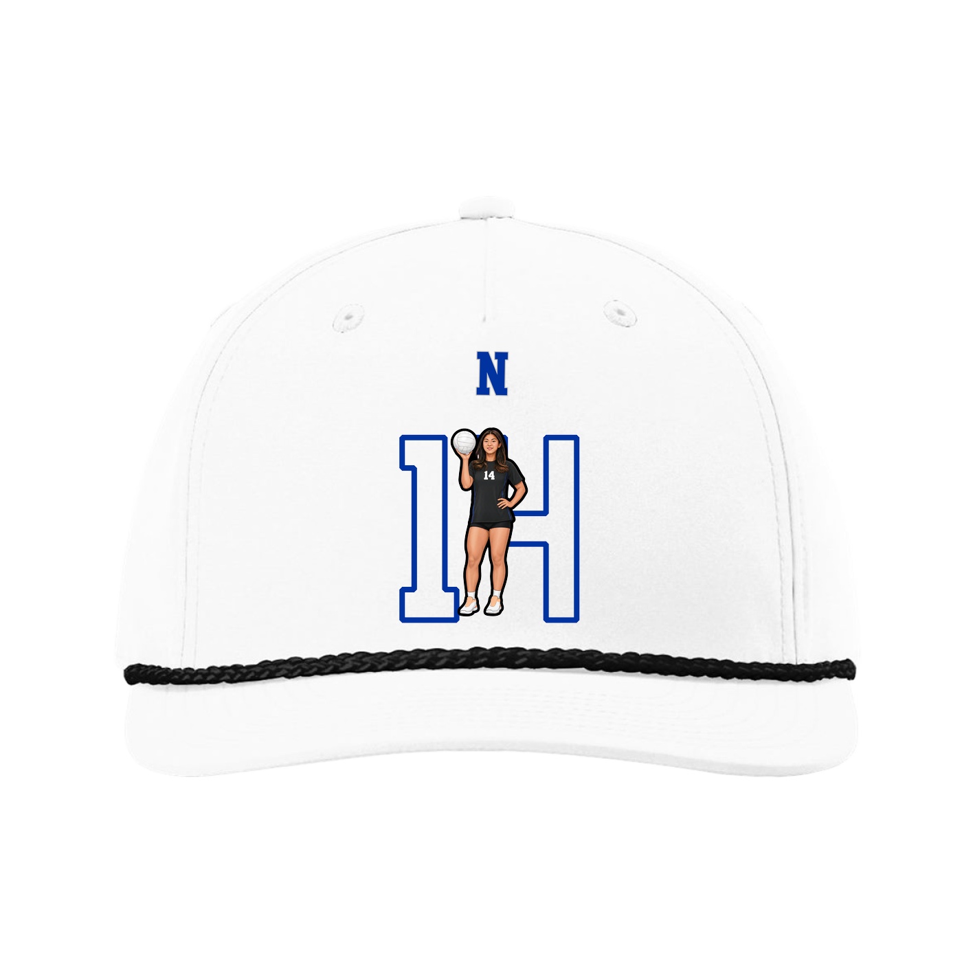 Five-Panel Classic Rope Cap — Shirsey Arch in White