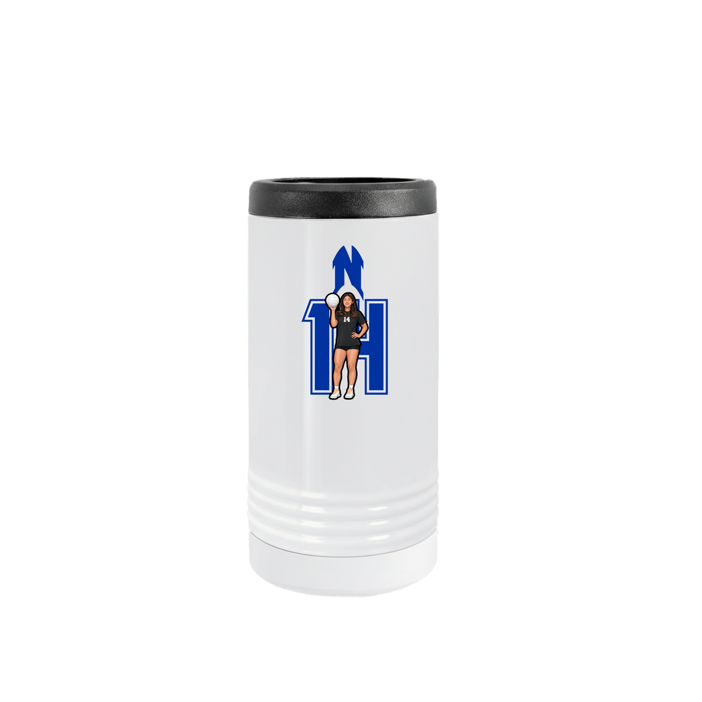 Slim Beverage Holder — Number in White