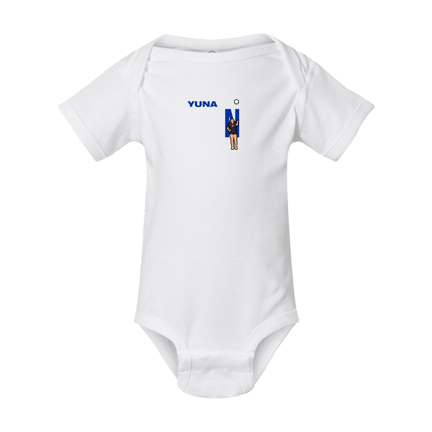 Baby Onesie — Player Name in White