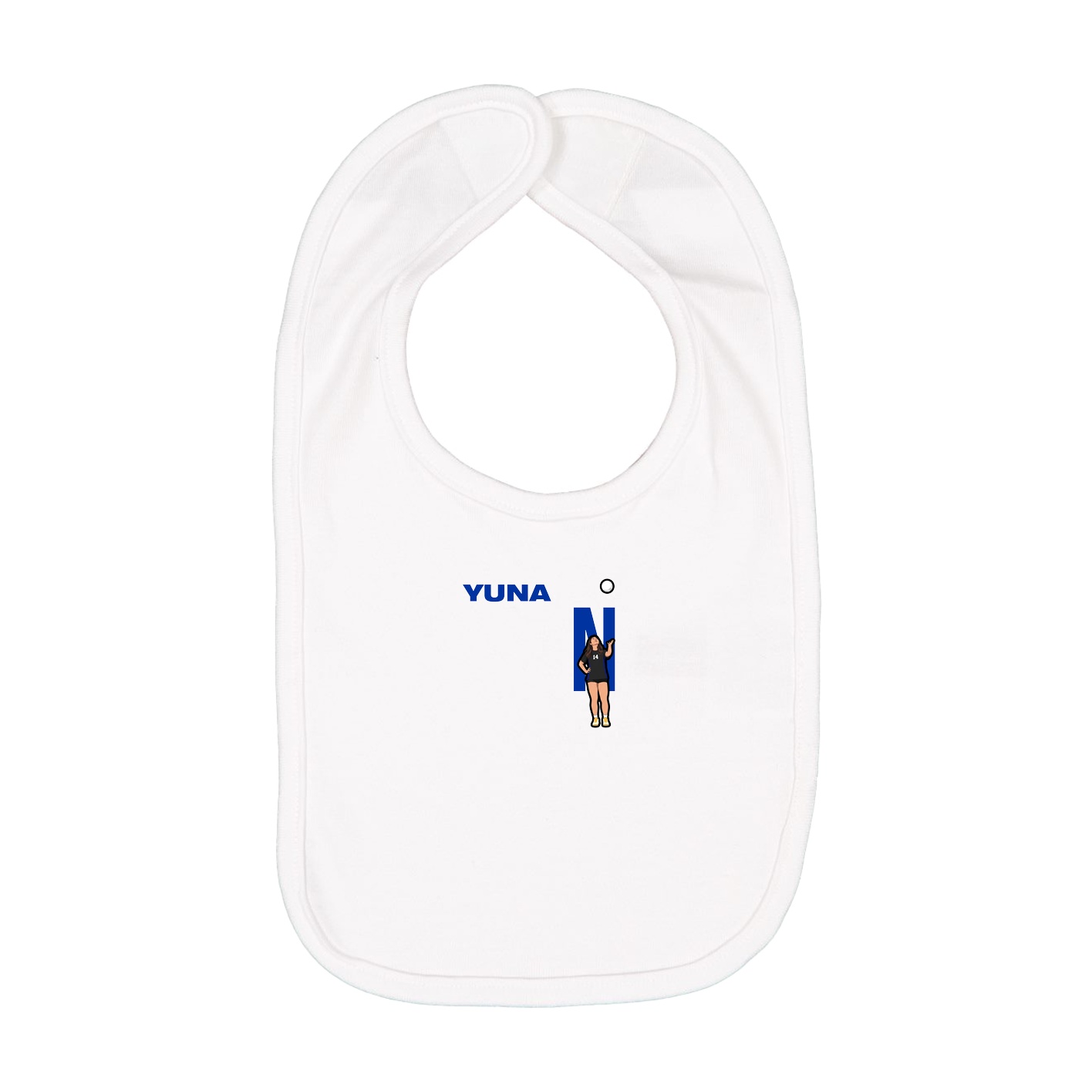 Infant Bib — Player Name in White