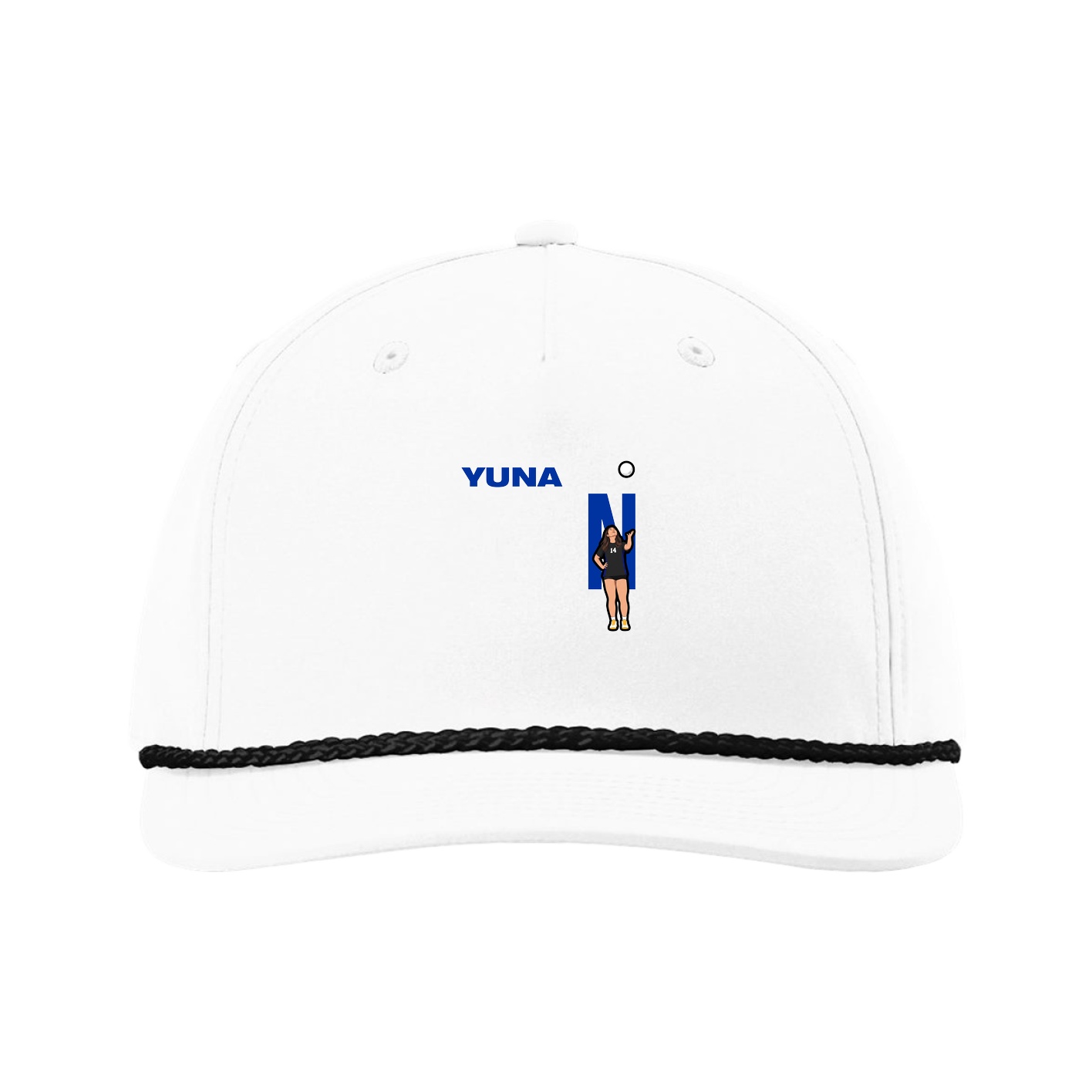 Five-Panel Classic Rope Cap — Player Name in White