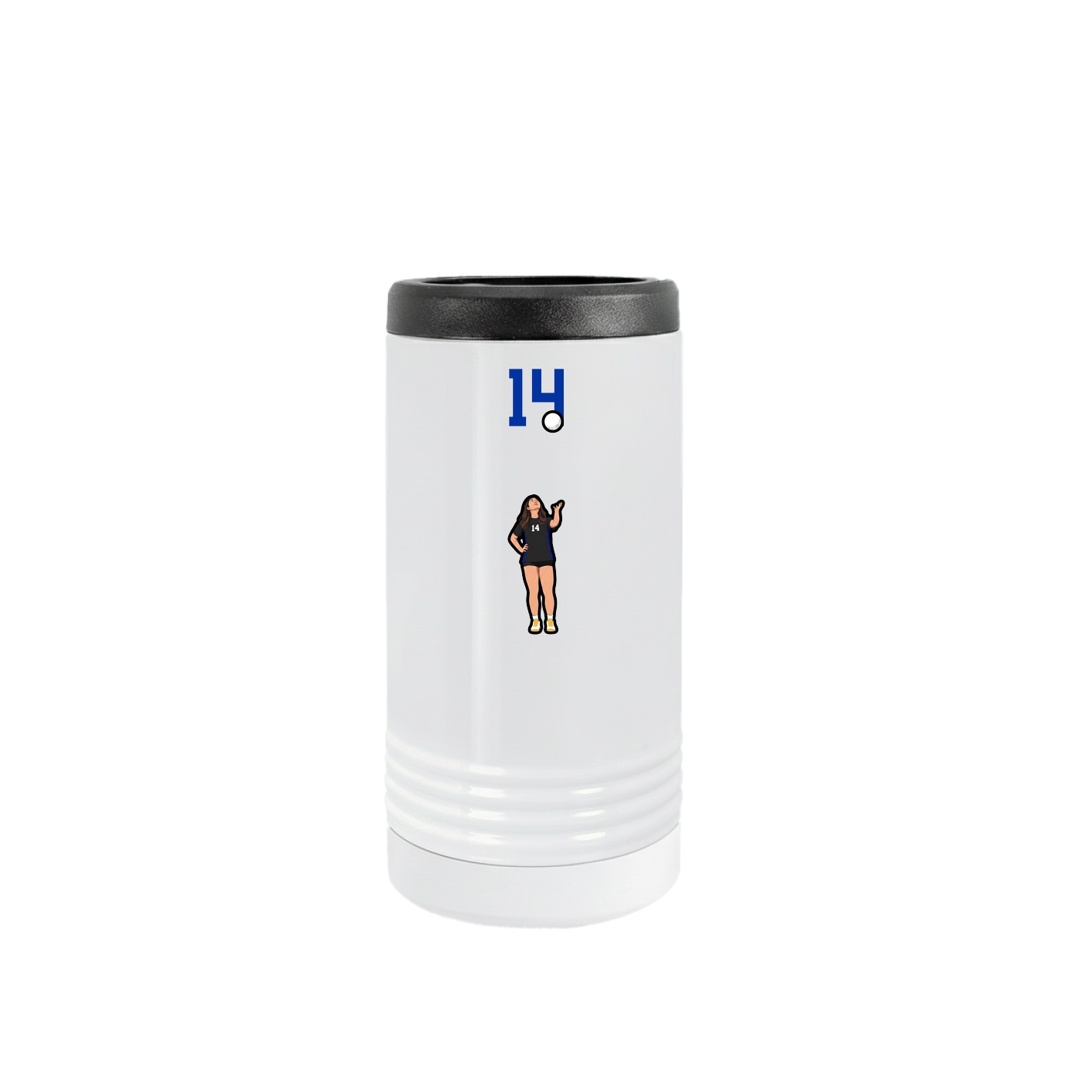 Slim Beverage Holder — Number Top in White