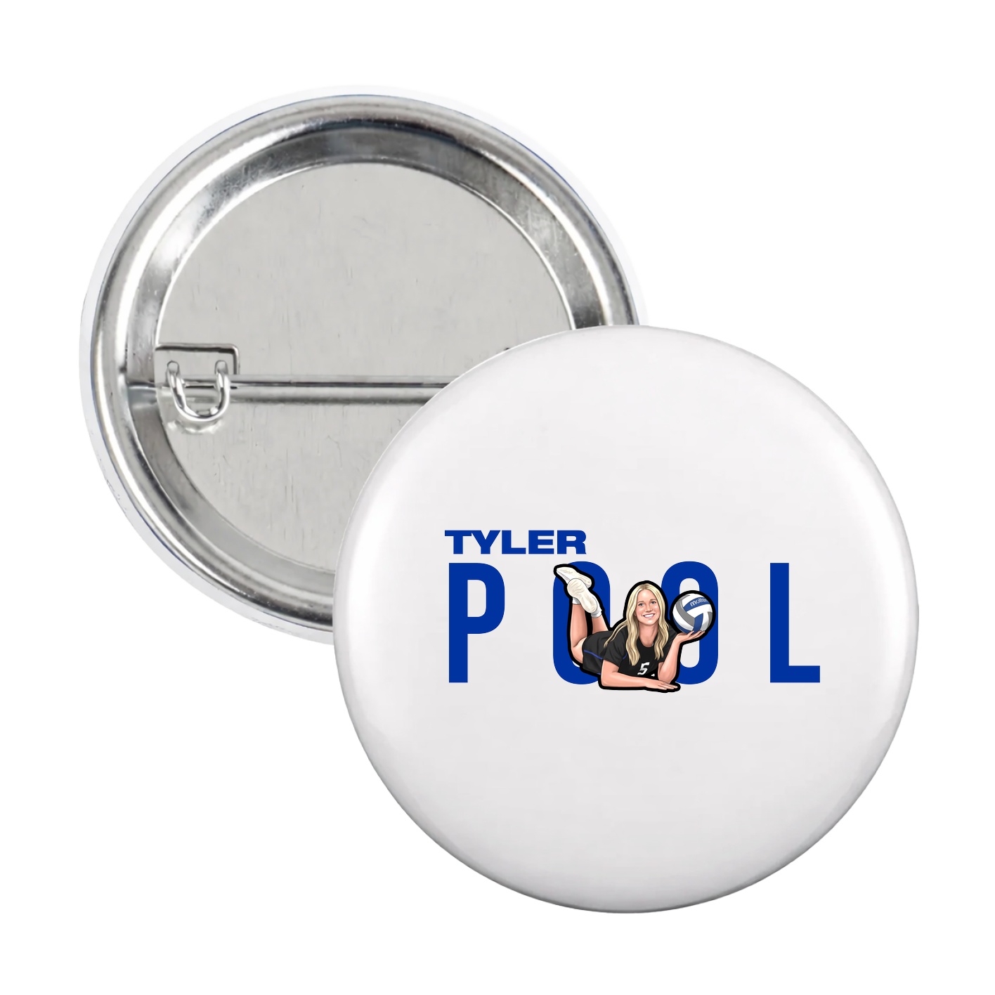 Game Day Button — Player Name in White