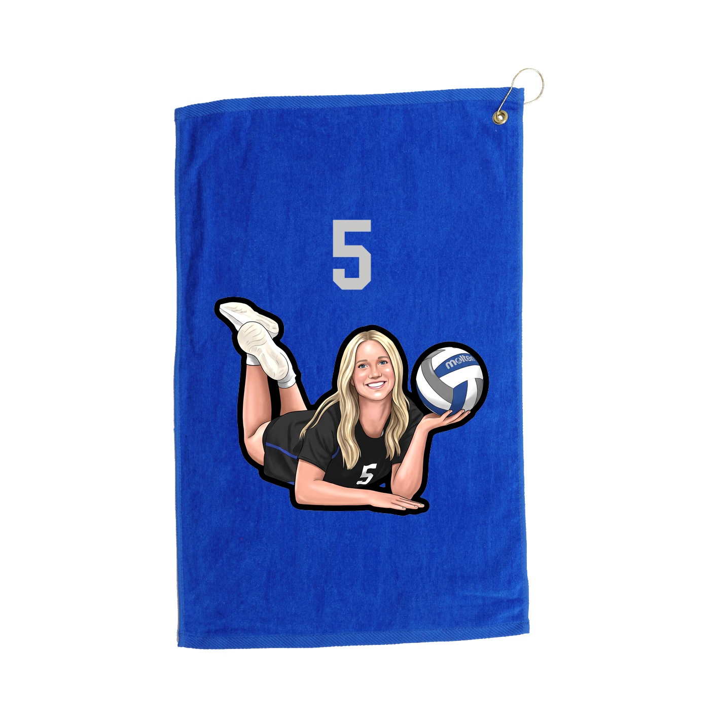 Golf Towel — Number Top in Royal