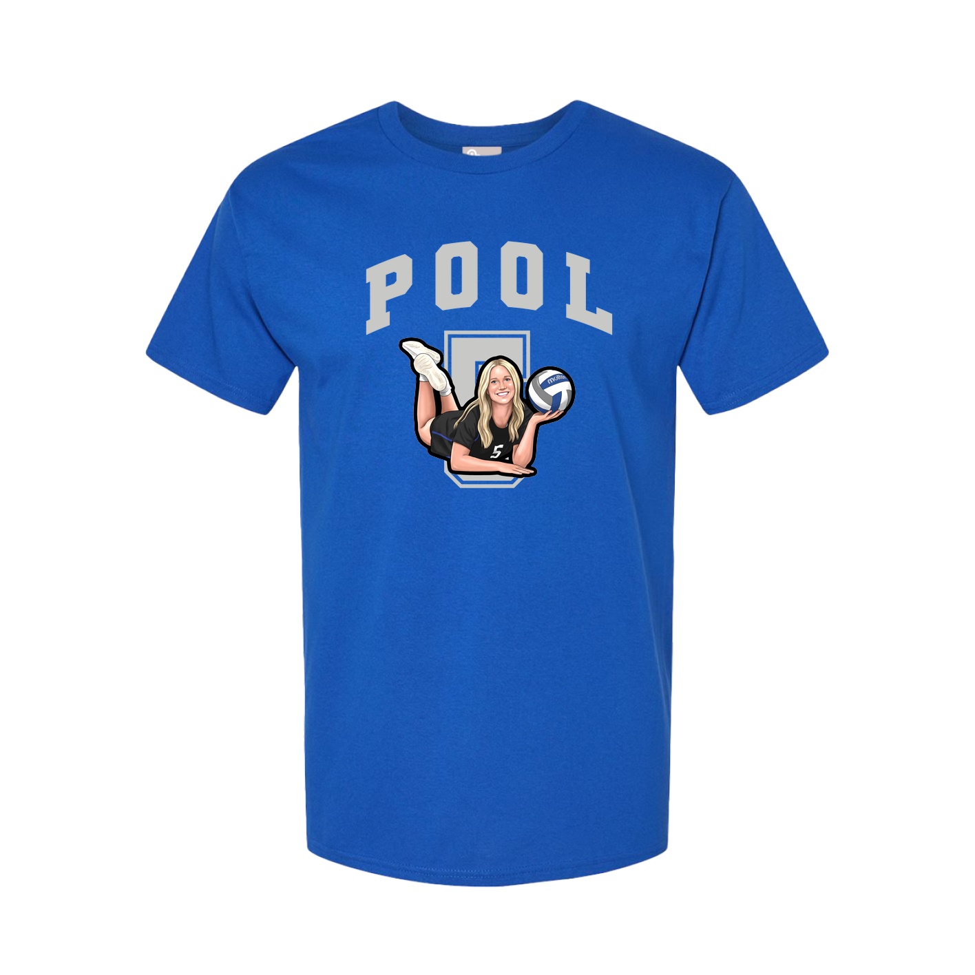 Youth Tee — Number in Royal