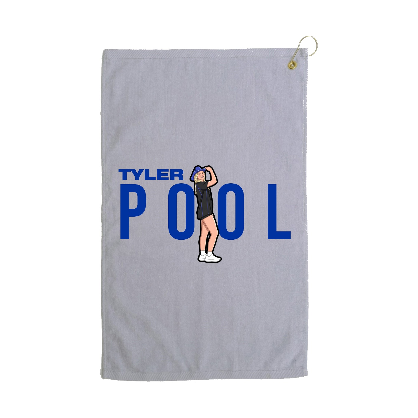 Golf Towel — Player Name in Grey