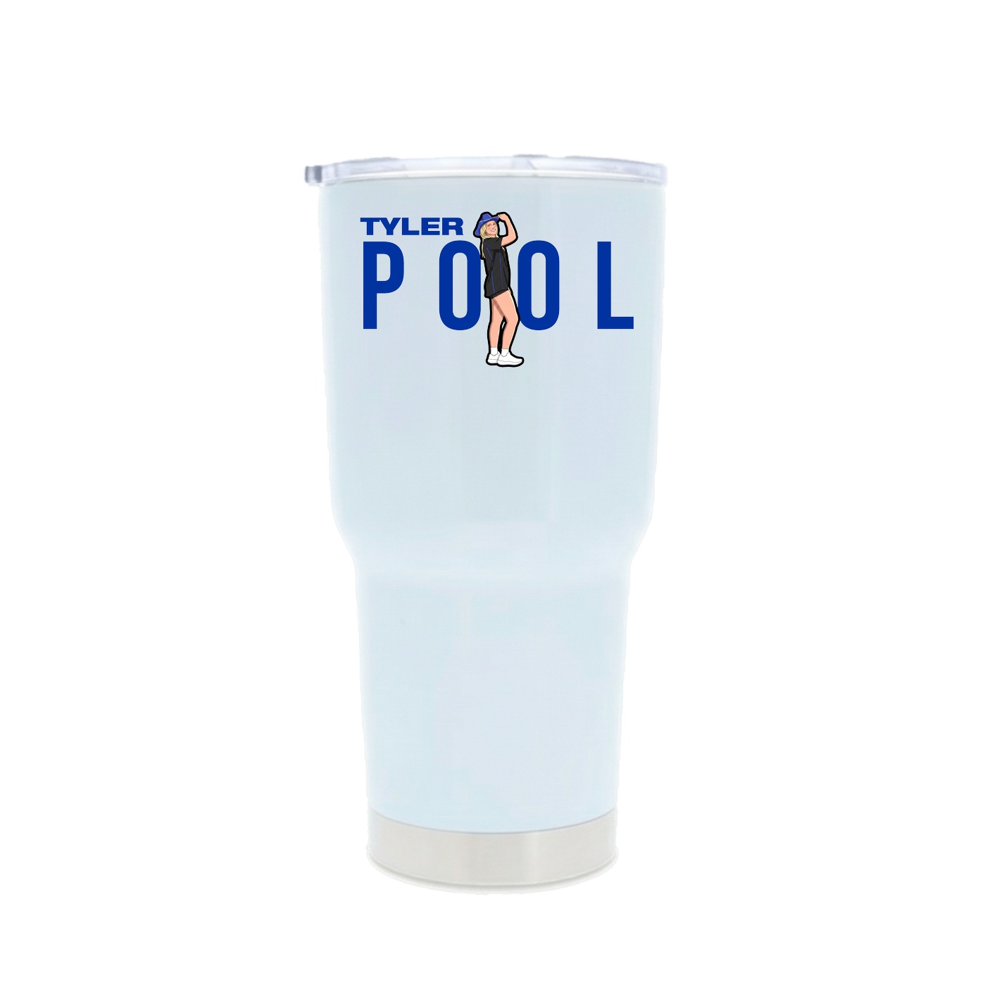 30oz Stainless Steel Tumbler — Player Name in White