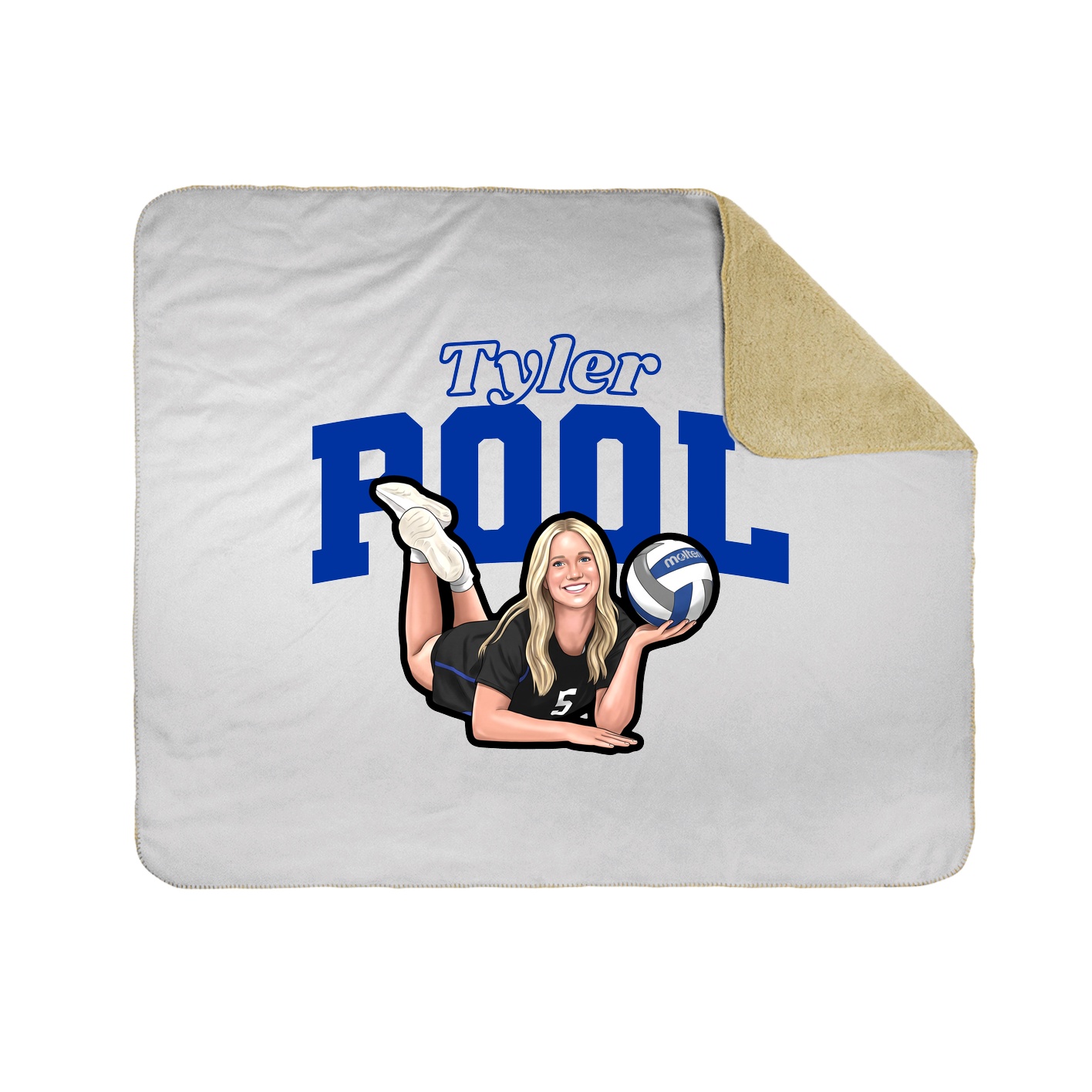 Throw Blanket — Name Arch in White