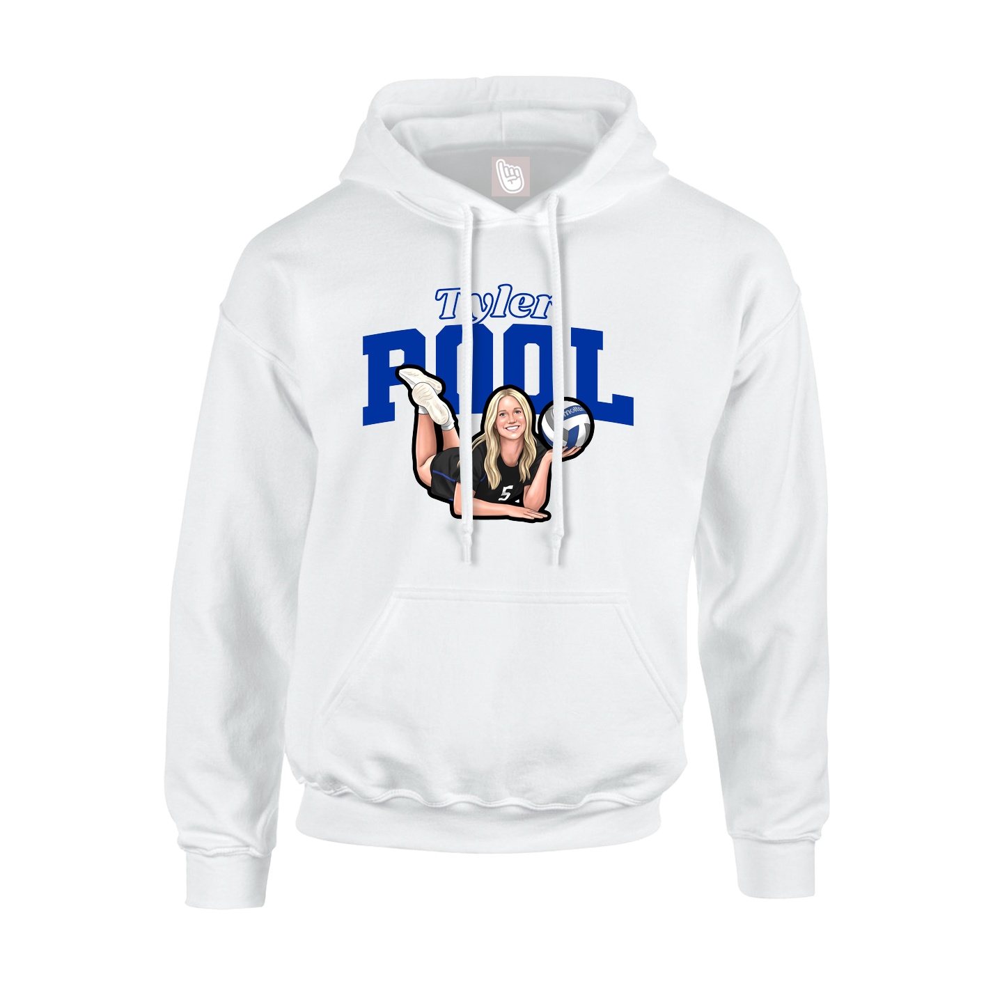 Hoodie — Name Arch in White