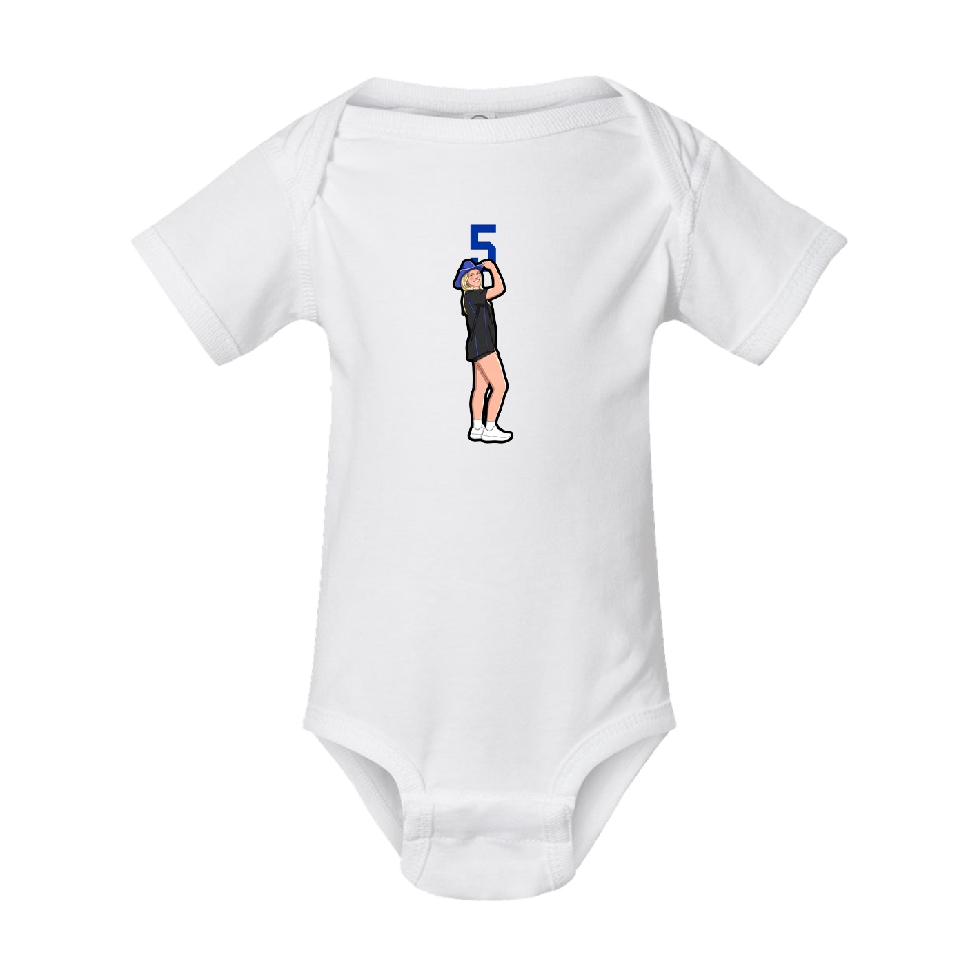 Baby Onesie — Number Top in White