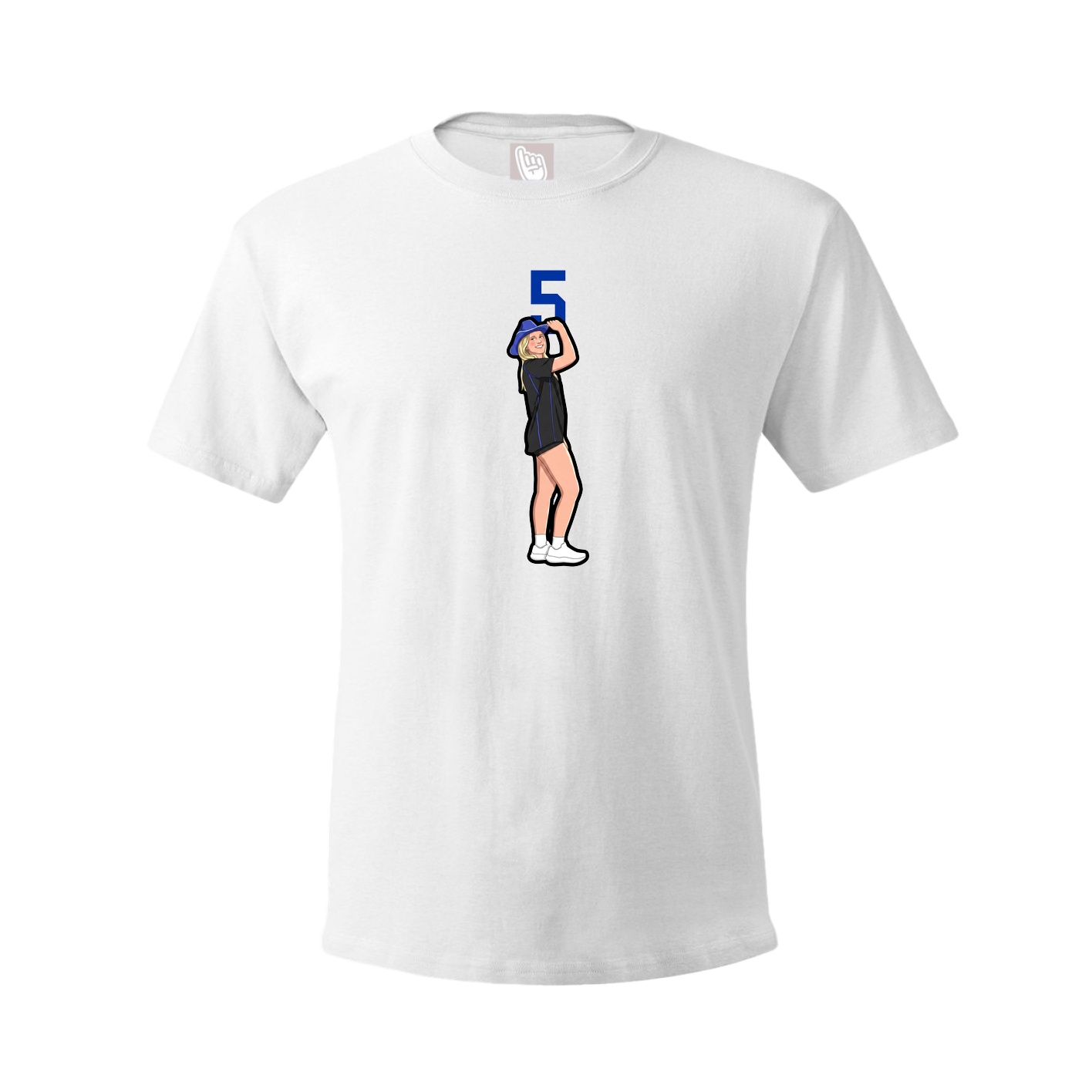 Youth Tee — Number Top in White