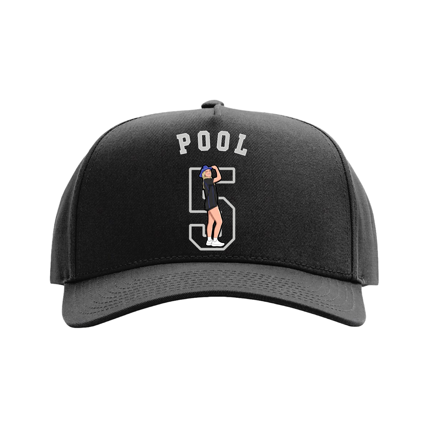 Full Fabric Five-Panel Champ Cap — Shirsey Arch in Black