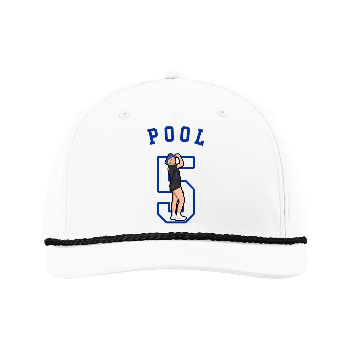 Five-Panel Classic Rope Cap — Shirsey Arch in White