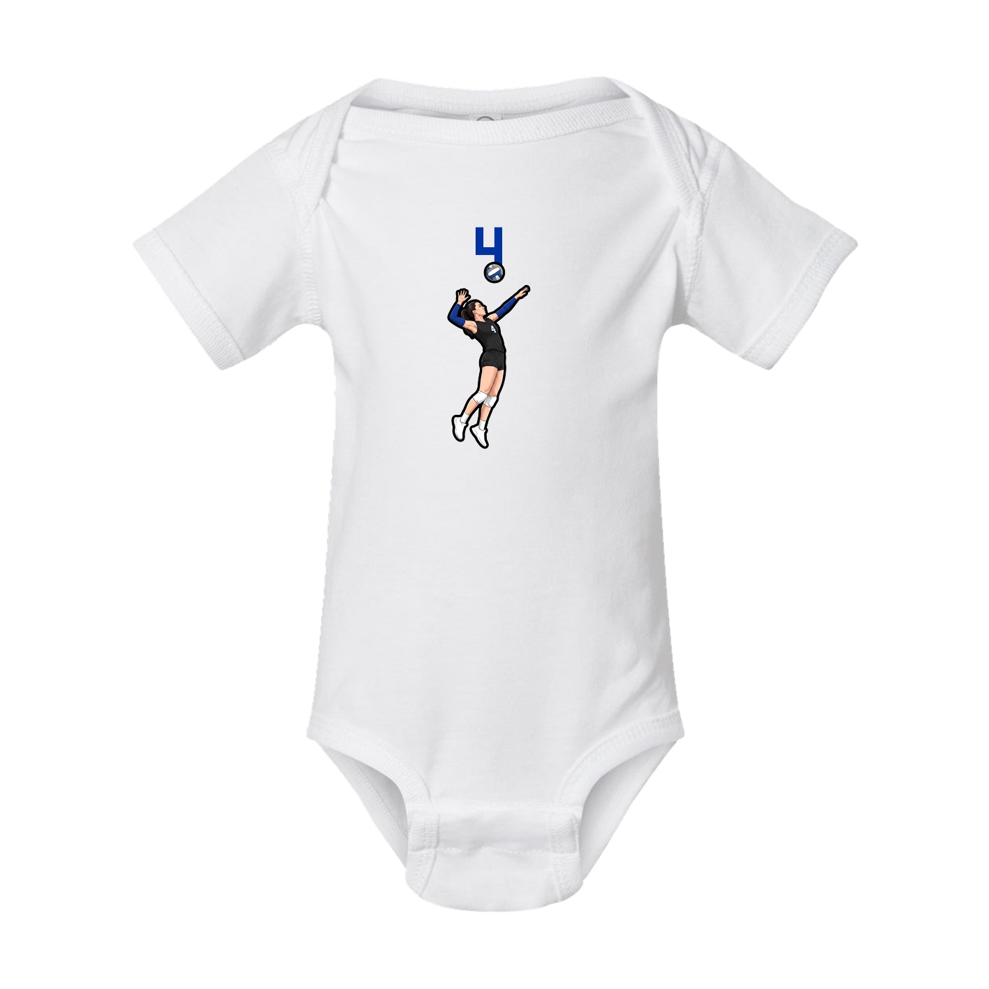 Baby Onesie — Number Top in White