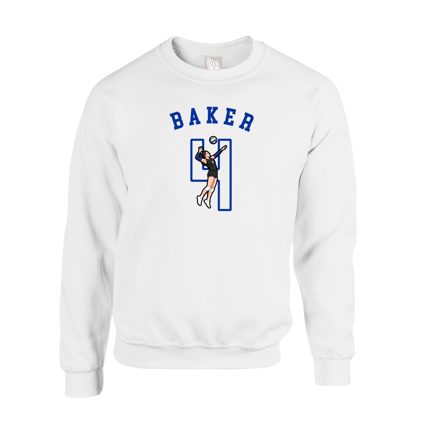 Fleece Crew — Shirsey Arch in White