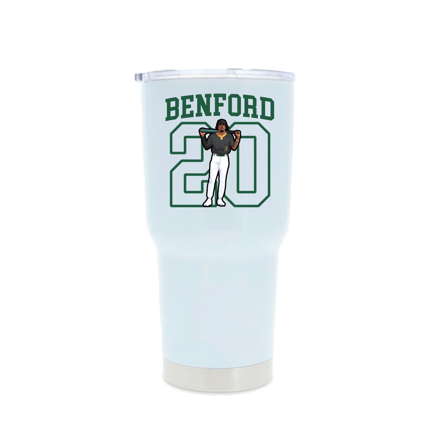 30oz Stainless Steel Tumbler — Shirsey in White