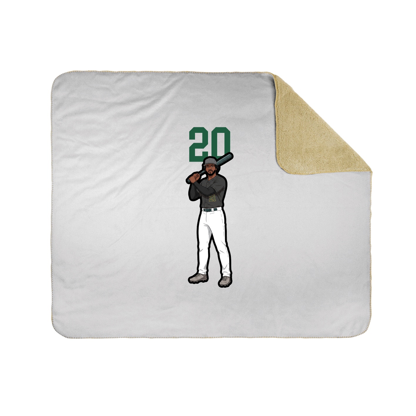 Throw Blanket — Number Top in White