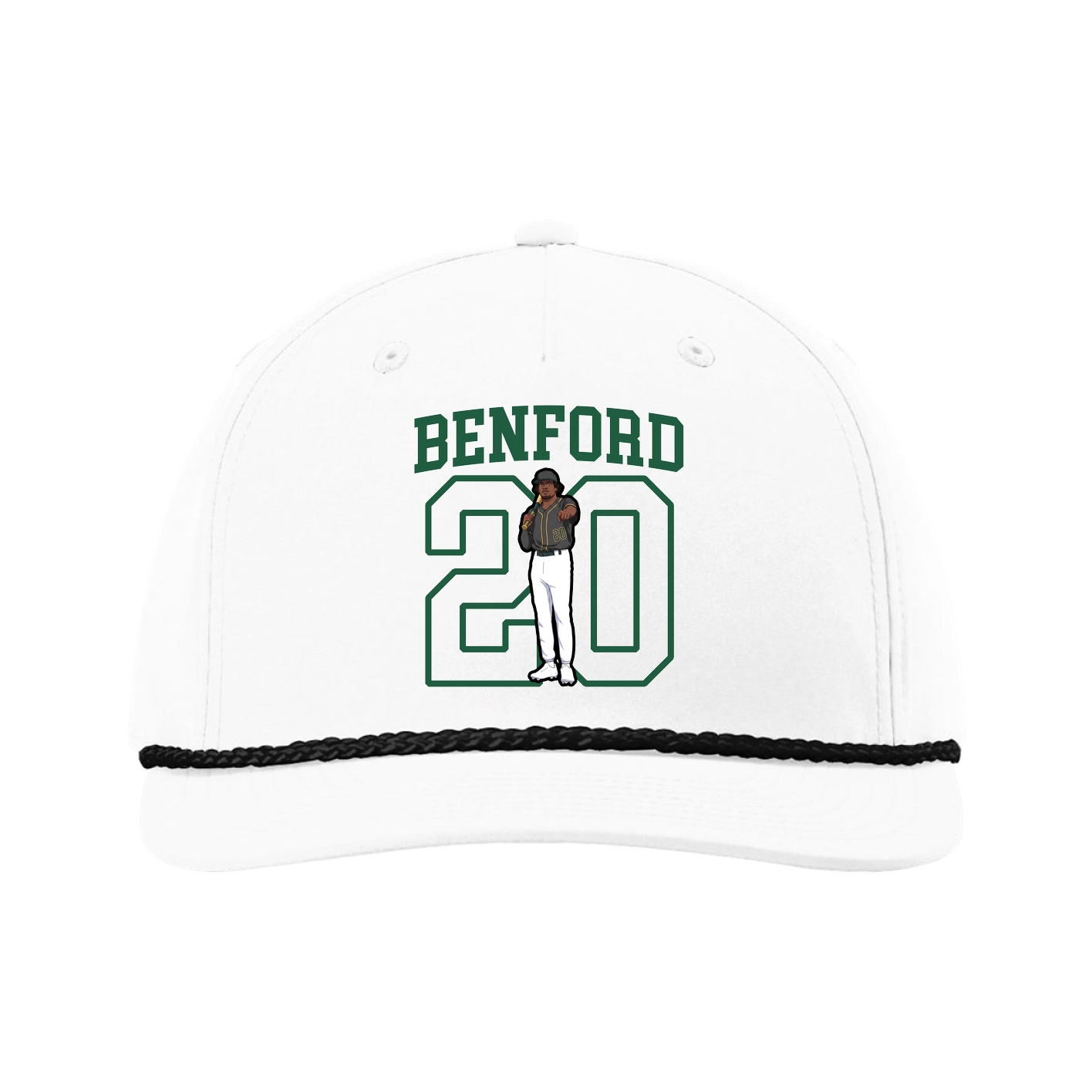 Five-Panel Classic Rope Cap — Shirsey in White