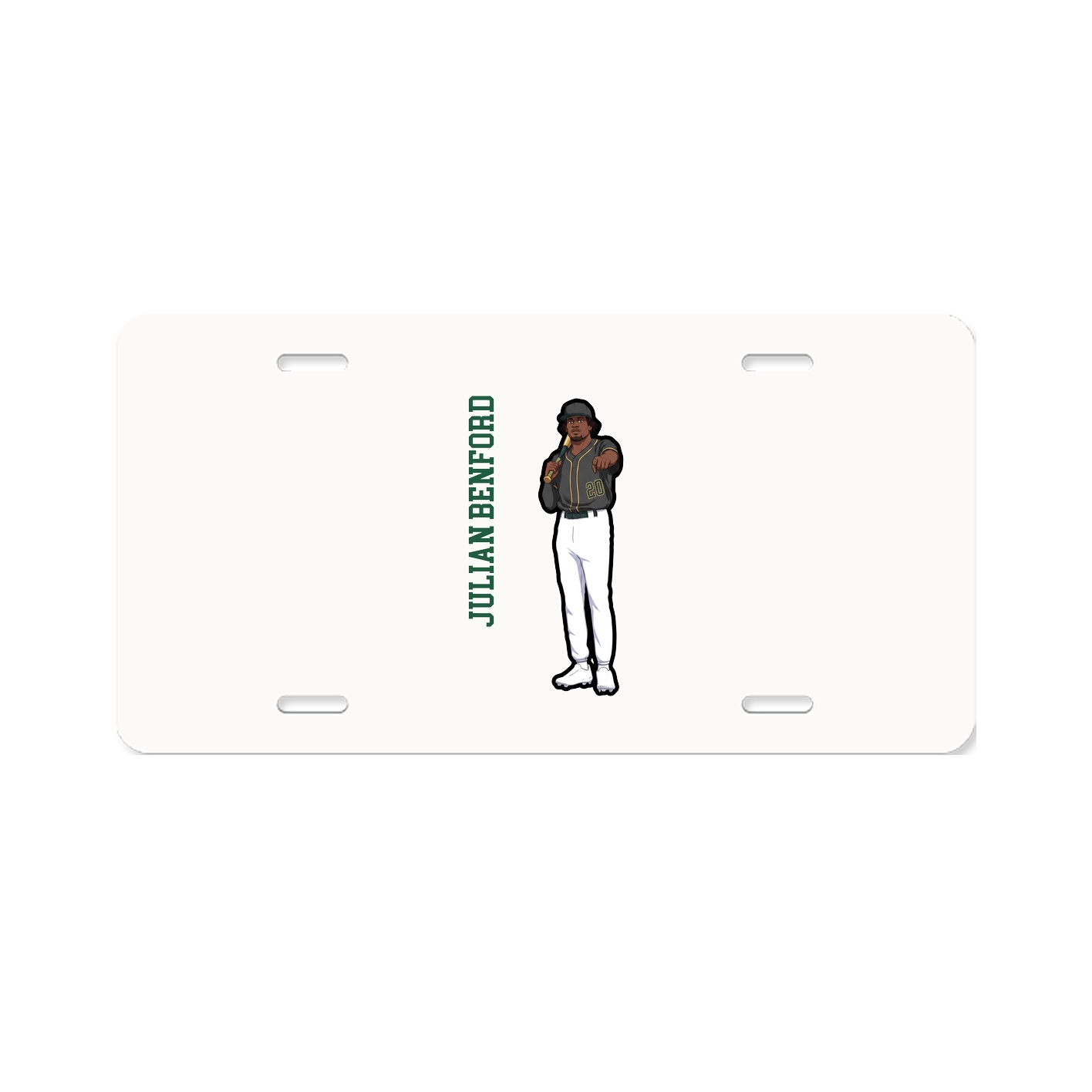 License Plate — Name Vertical in Classic