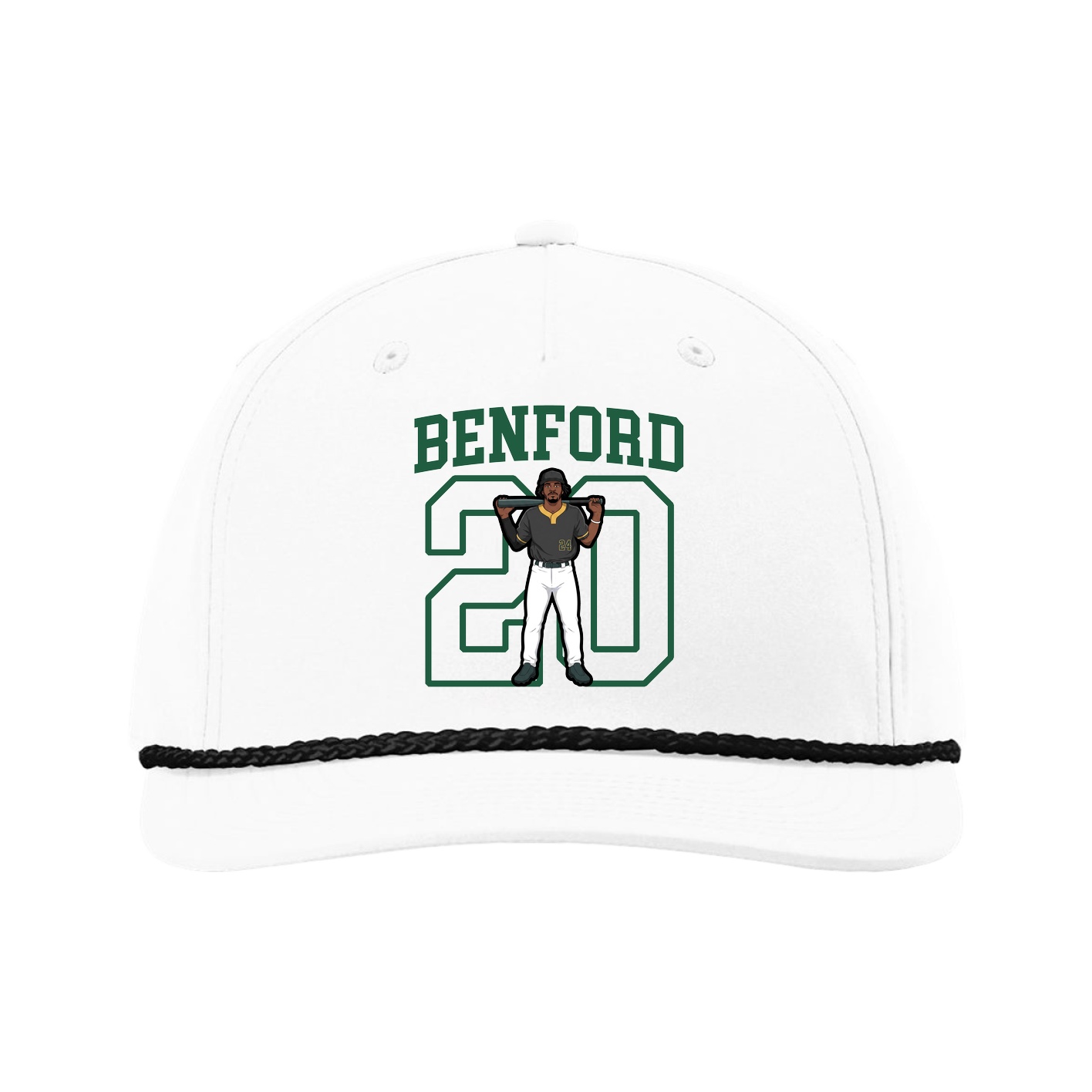 Five-Panel Classic Rope Cap — Shirsey in White