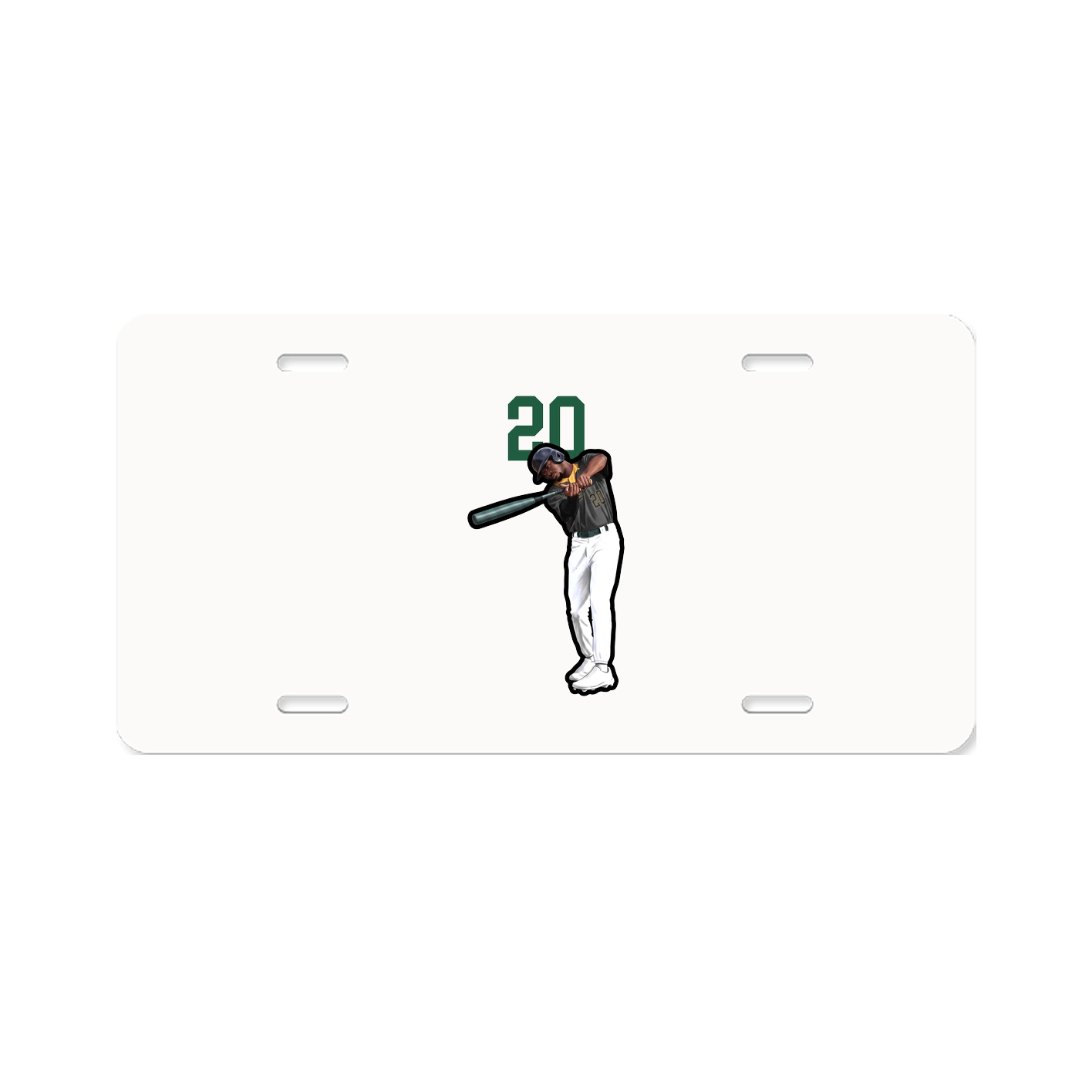License Plate — Number Top in Classic
