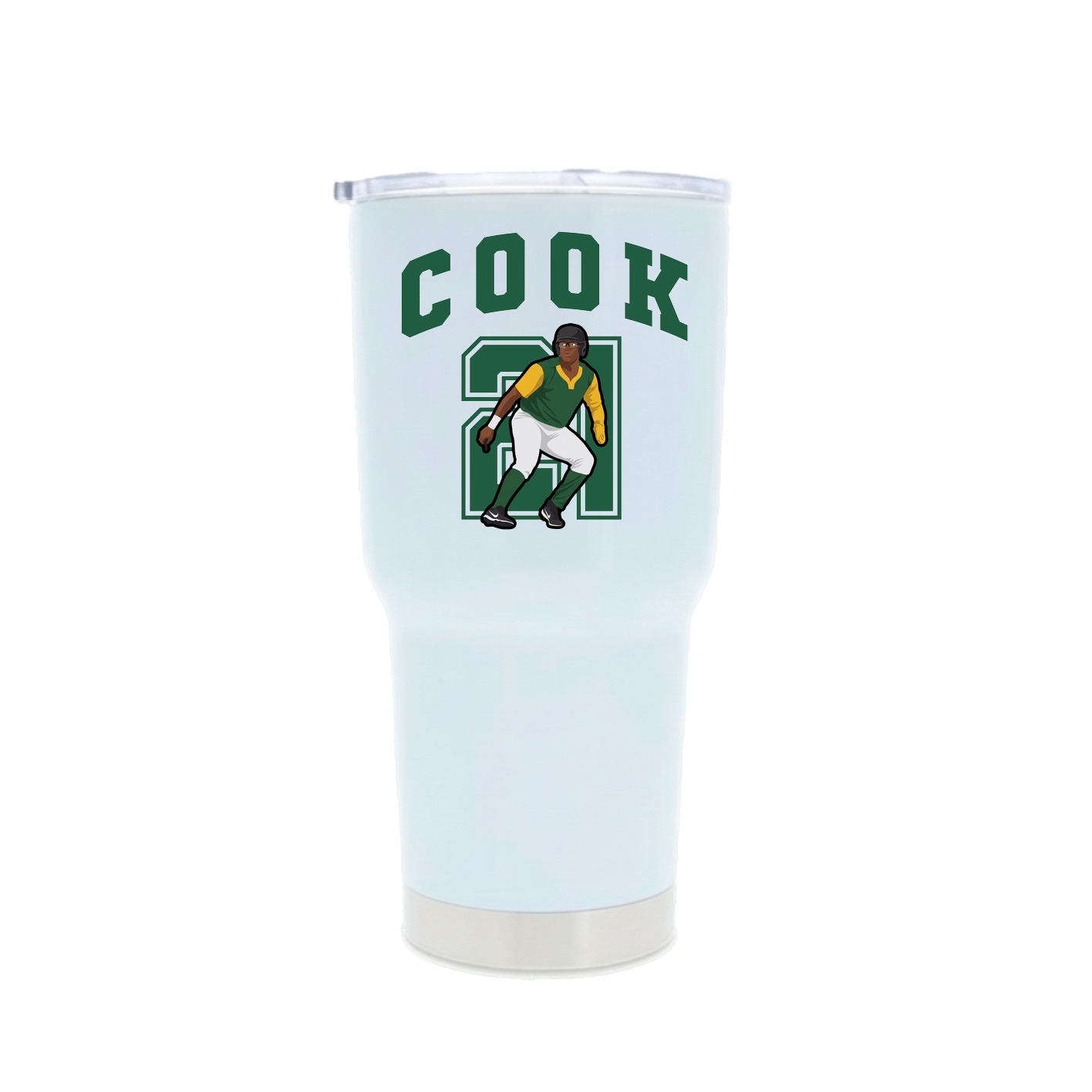 30oz Stainless Steel Tumbler — Number in White